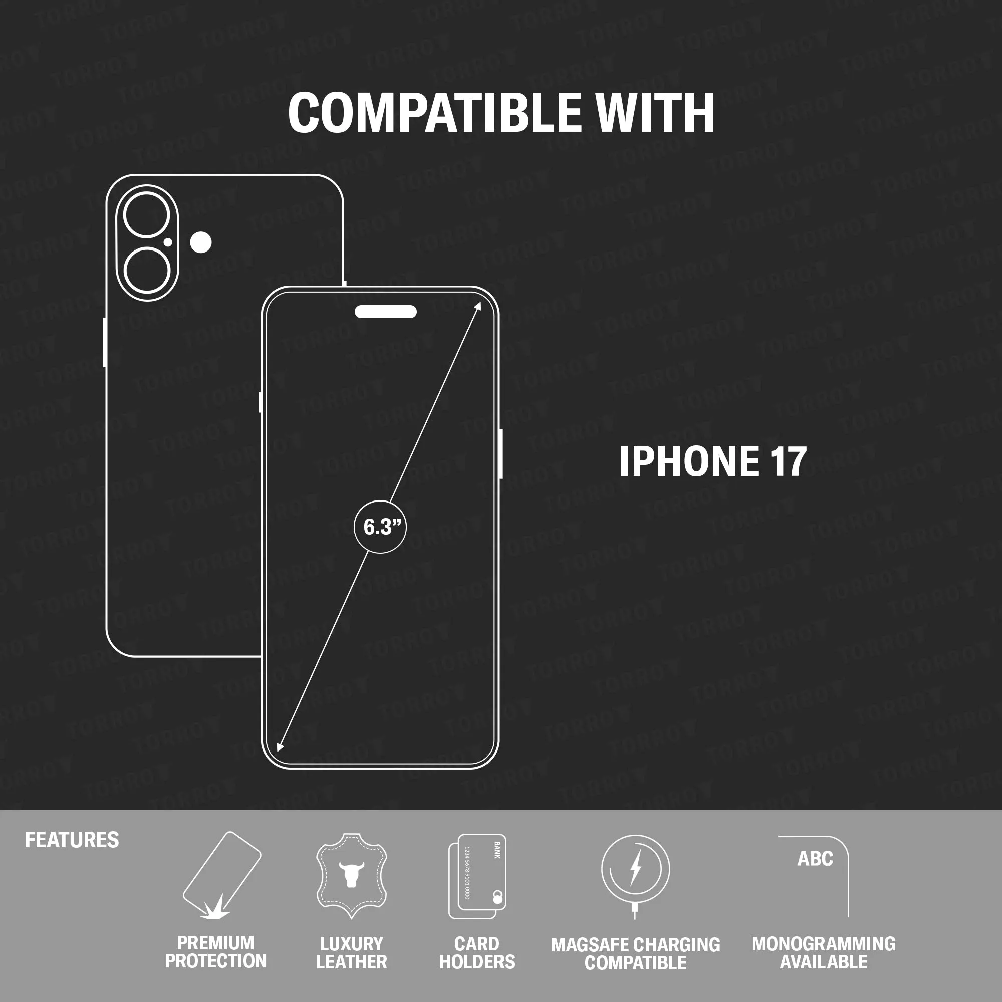 iPhone 17 Leather Flip Case (MagSafe Charging) sold by Torro product image thumbnail 2