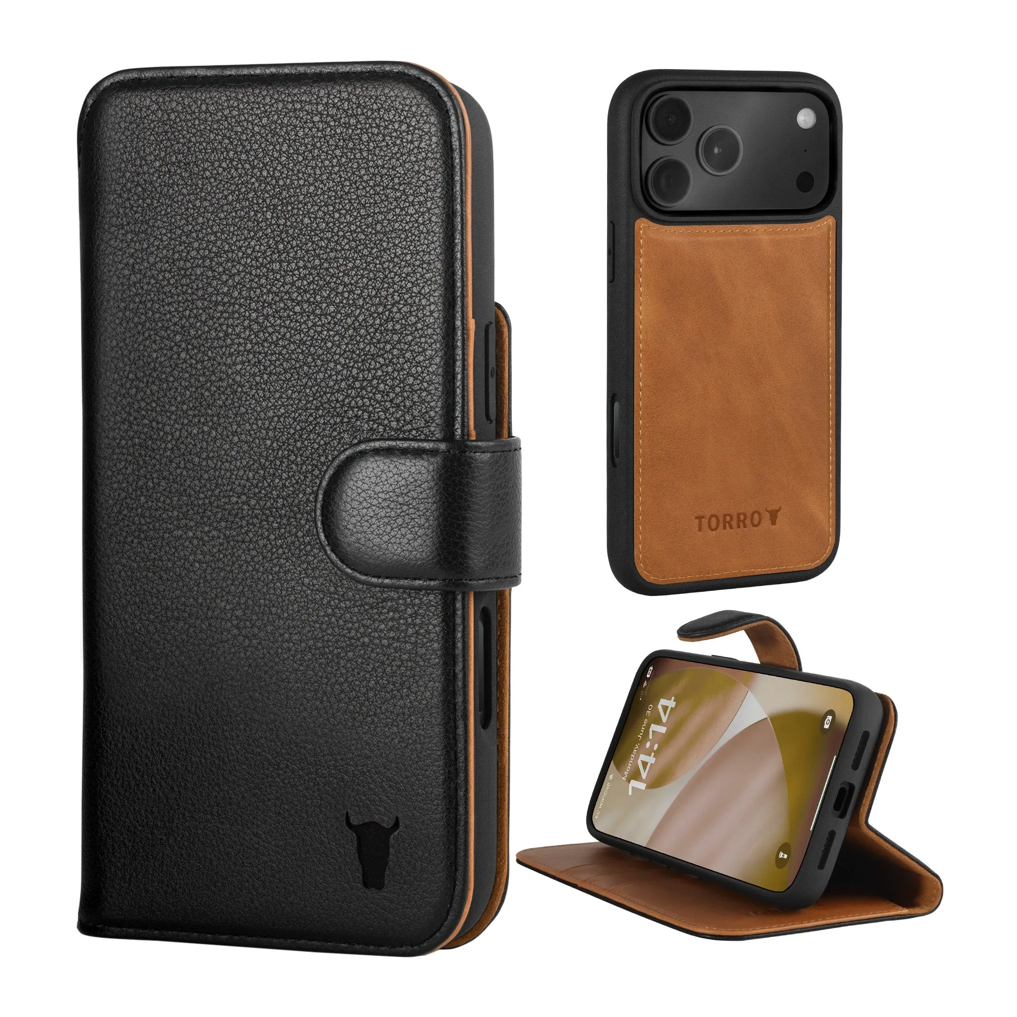 iPhone 17 Pro Max Leather Case (with Detachable Cover & MagSafe Compatible) sold by Torro