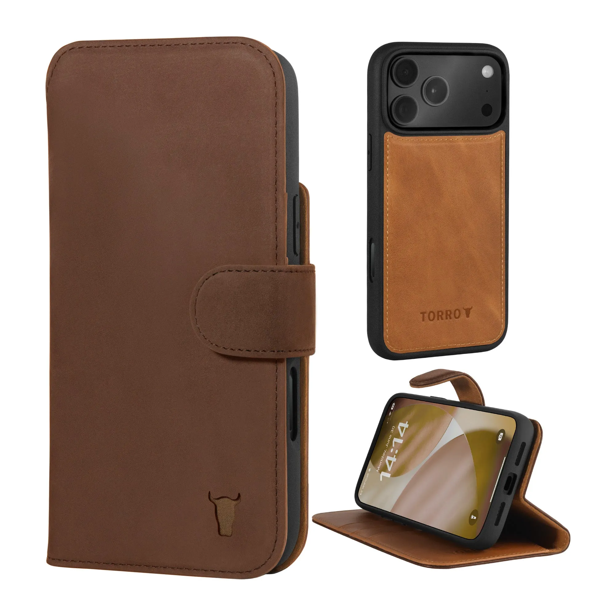 iPhone 17 Pro Max Leather Case (with Detachable Cover & MagSafe Compatible) sold by Torro product image thumbnail 4