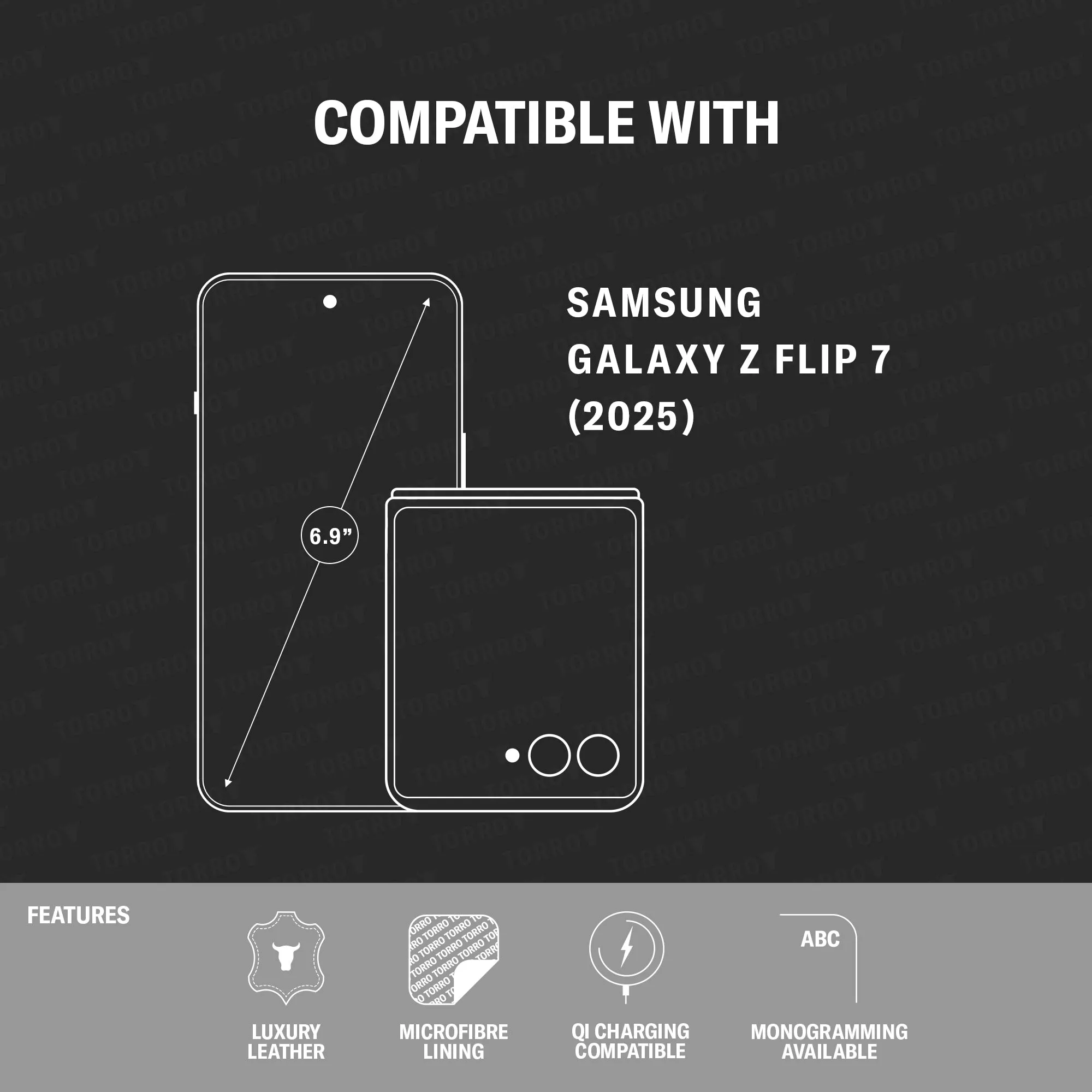 Galaxy Z Flip7 Leather Case sold by Torro product image thumbnail 2