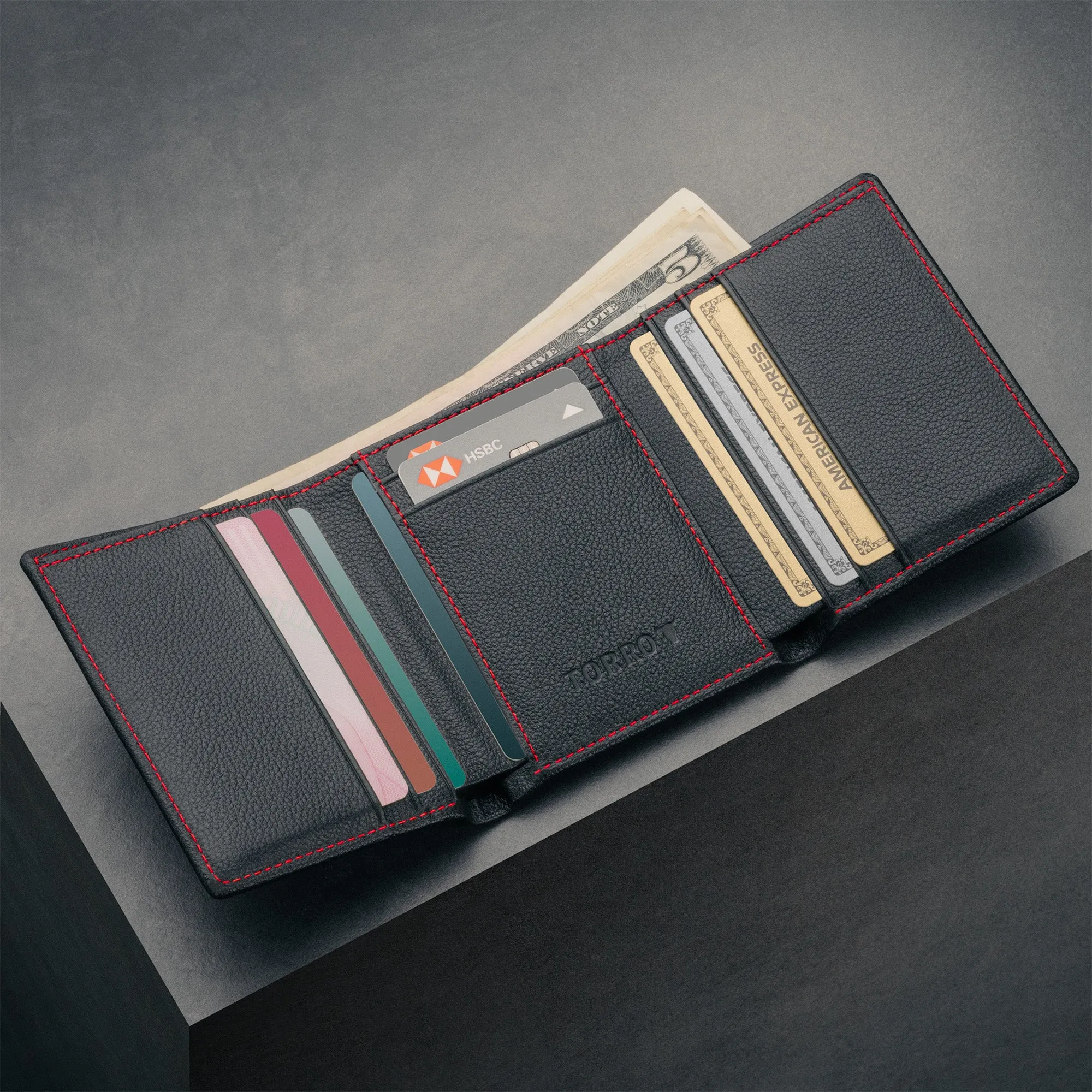 Trifold Leather Wallet (with RFID Protection) sold by Torro product image thumbnail 4
