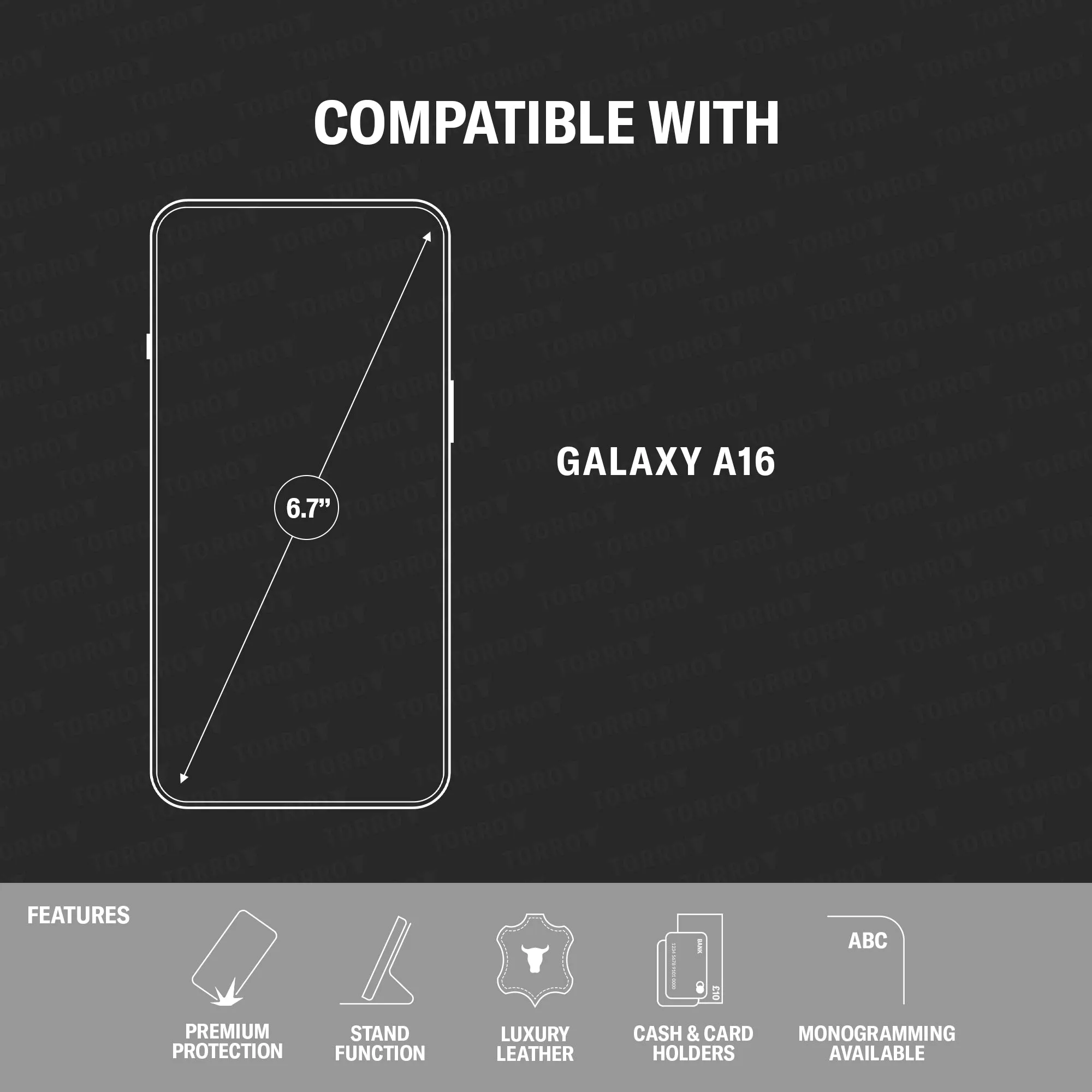 Galaxy A16 Leather Case (with Stand Function) sold by Torro product image thumbnail 2