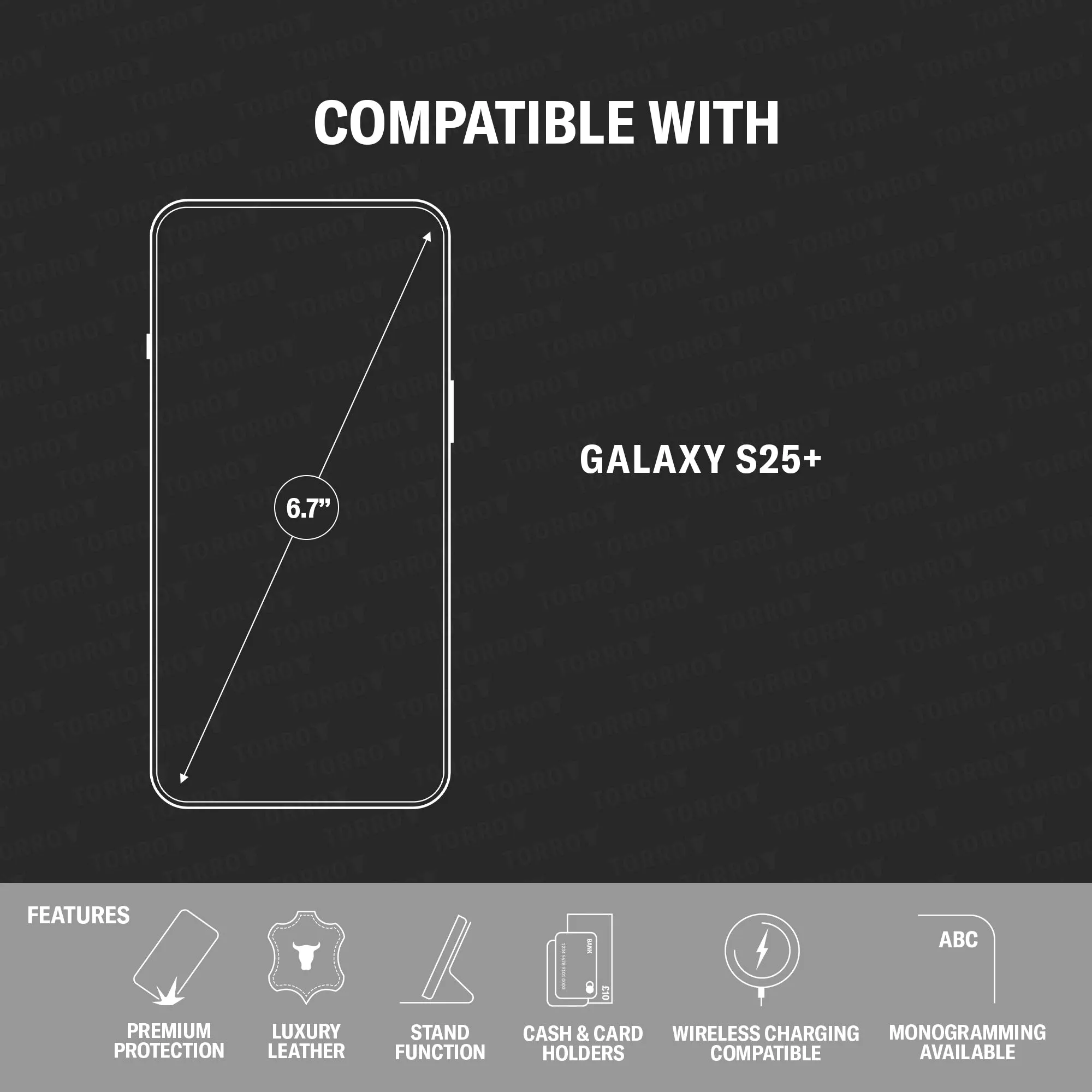 Galaxy S25+ Leather Case (with Stand Function) sold by Torro product image thumbnail 2