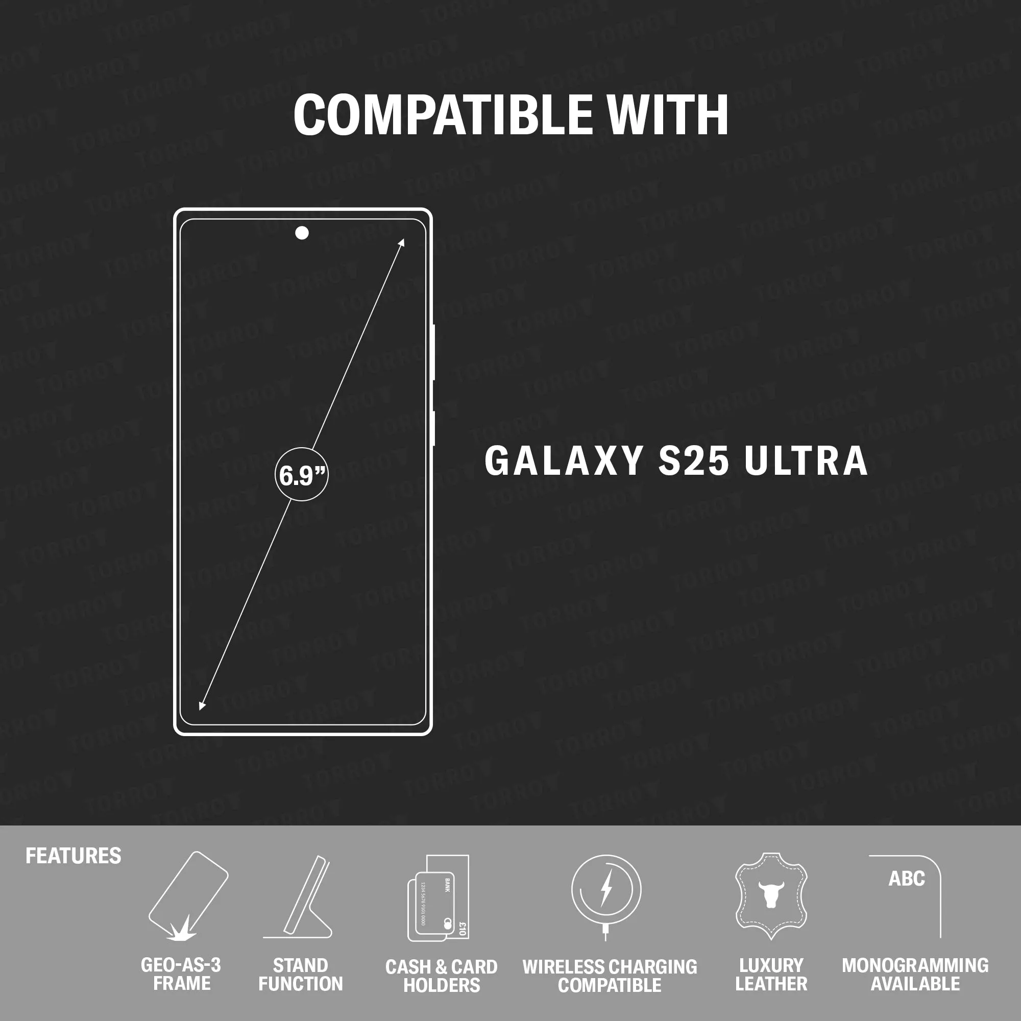 Galaxy S25 Ultra Leather Case (with Stand Function) sold by Torro product image thumbnail 4