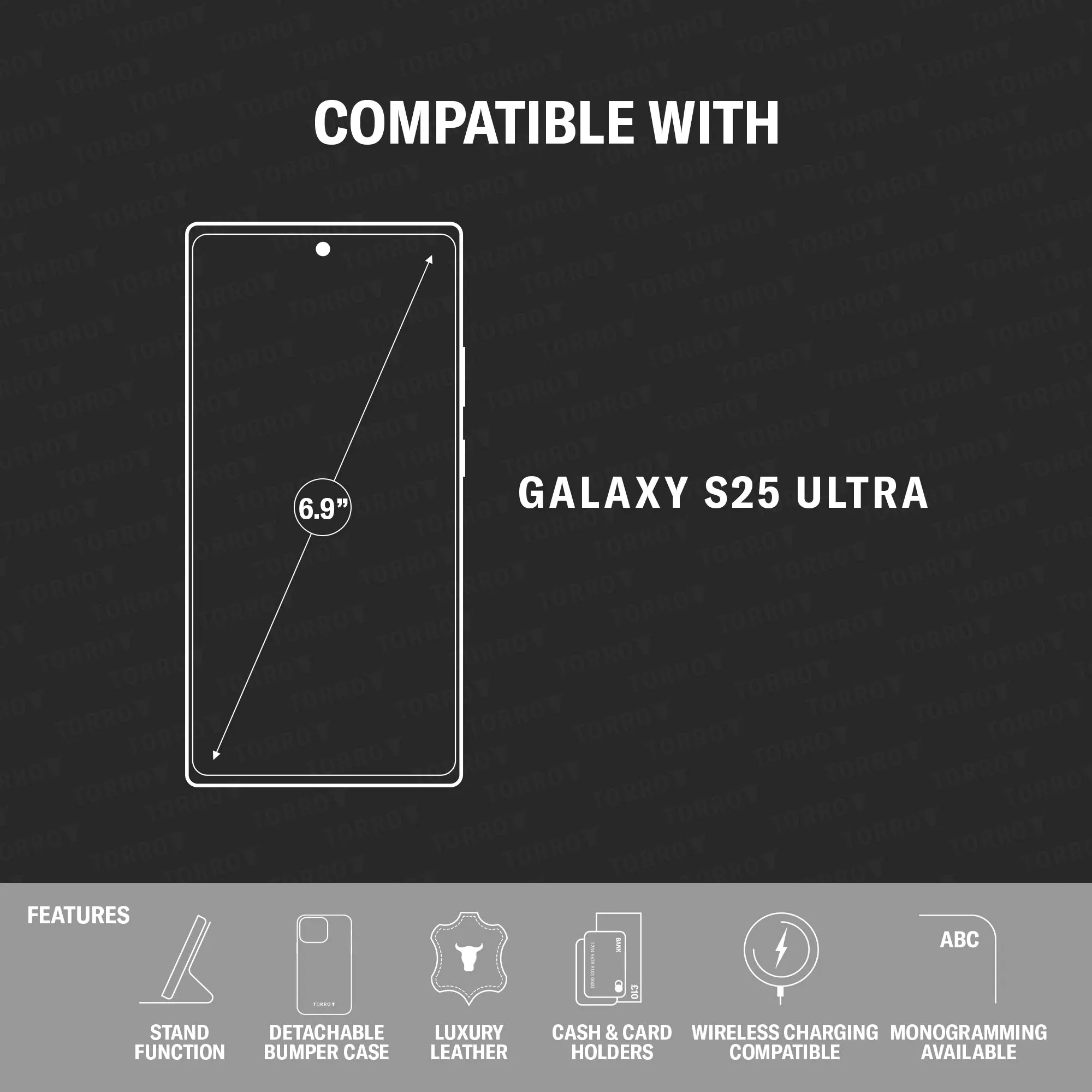 Galaxy S25 Ultra Detachable Wallet Case (Qi2/MagSafe Charging Compatible) sold by Torro product image thumbnail 5