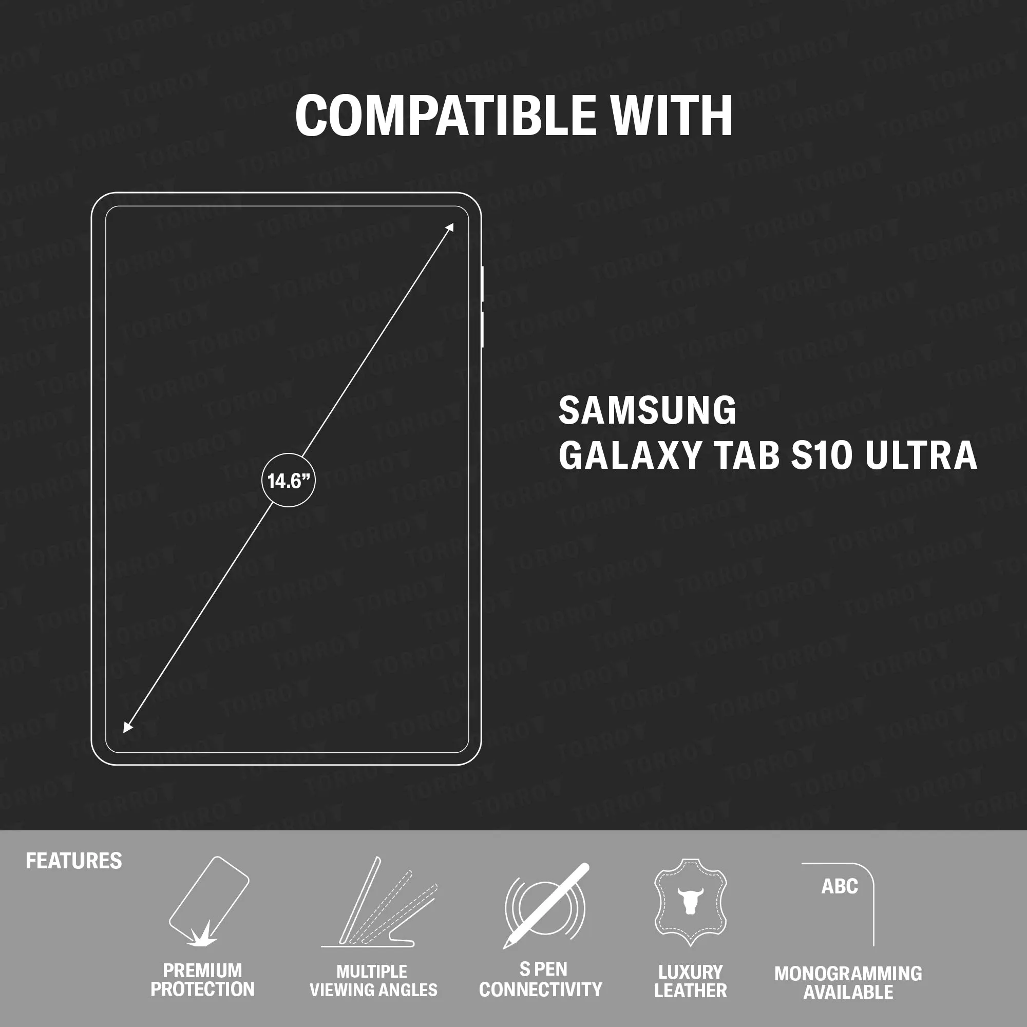 Samsung Galaxy Tab S10 Ultra Leather Case (2024 Model) sold by Torro product image thumbnail 2