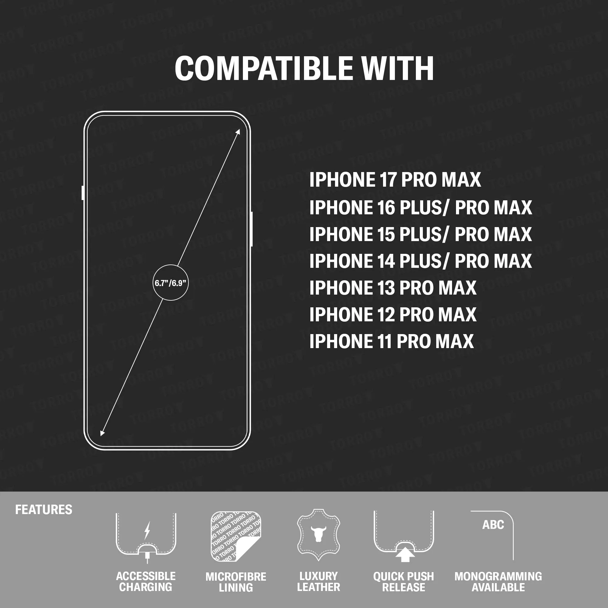 iPhone Leather Pouch Case (6.7/6.9-inch) sold by Torro product image thumbnail 2