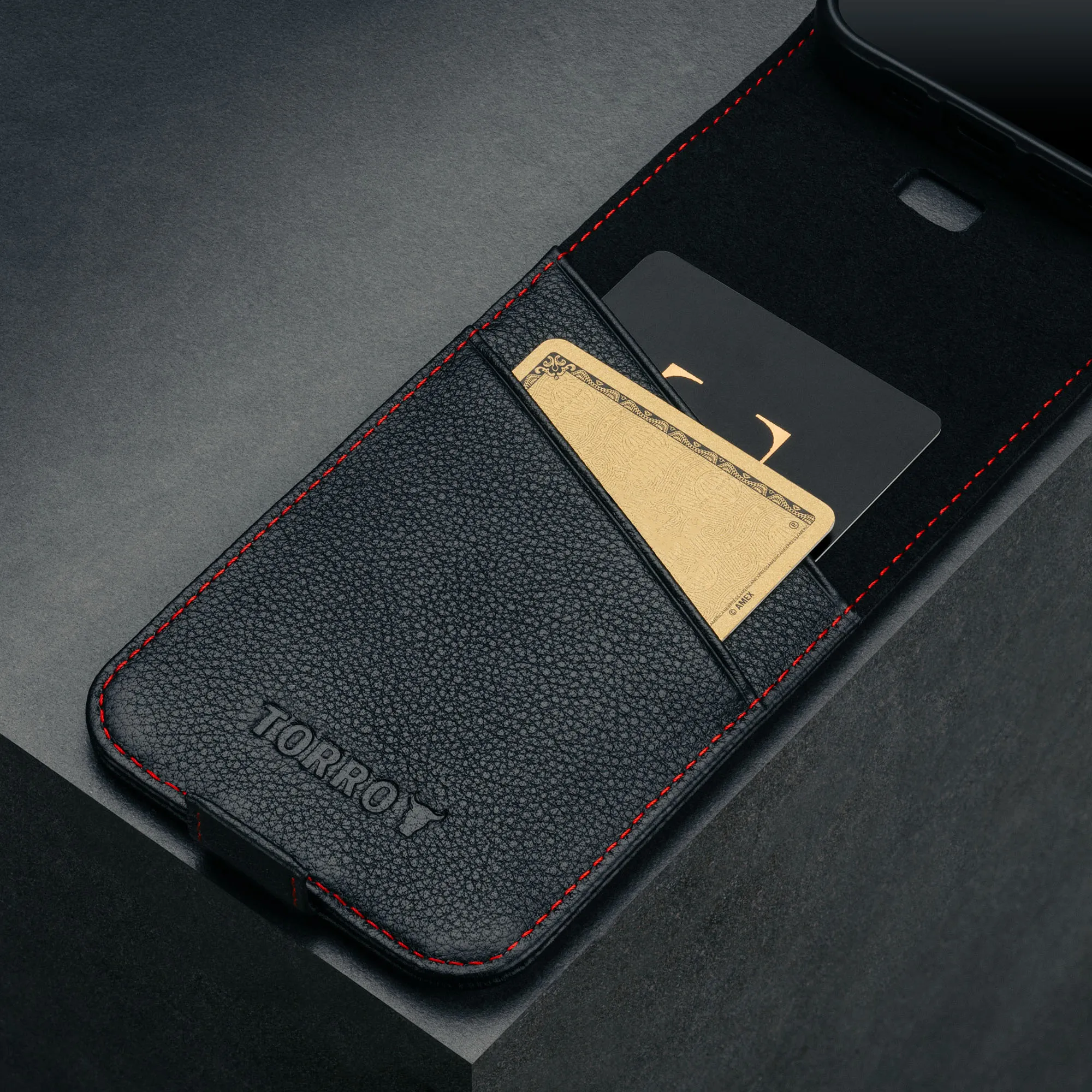 iPhone 16 Pro Max Leather Flip Wallet Case (MagSafe Charging) sold by Torro product image thumbnail 3