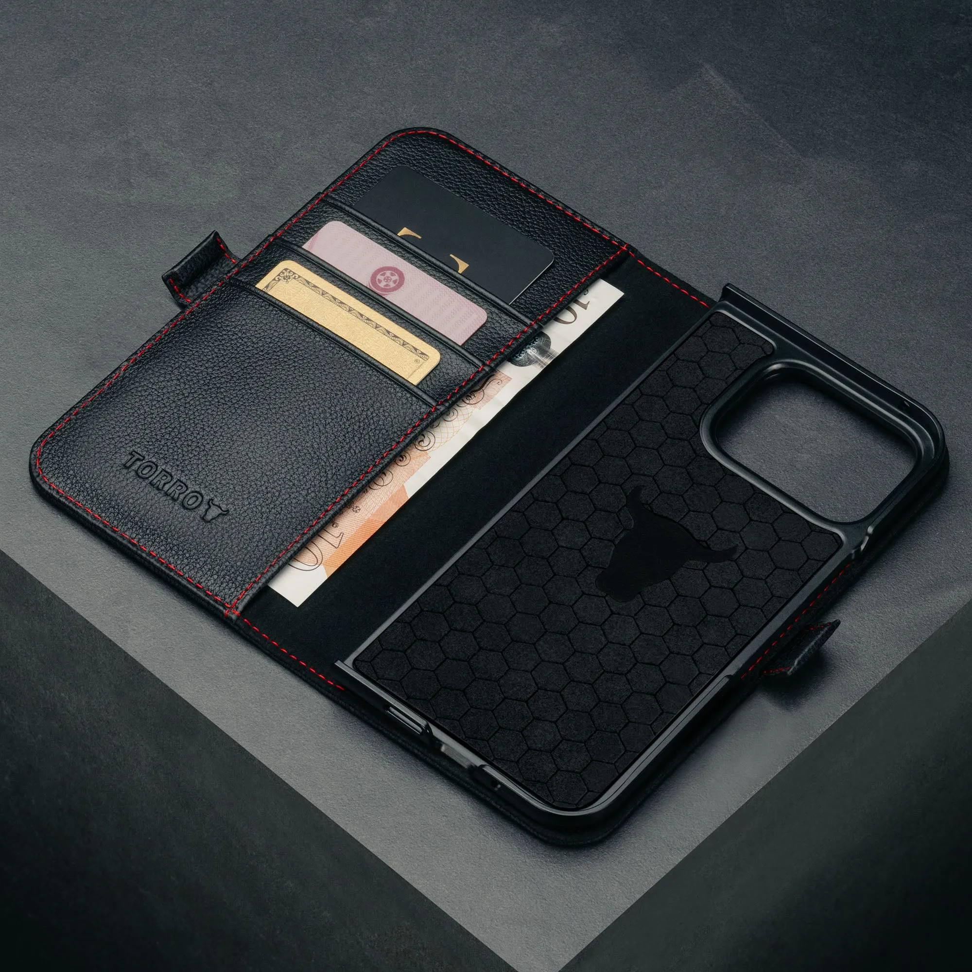 Google Pixel 9 Pro Fold Leather Wallet Case (2024) sold by Torro product image thumbnail 4