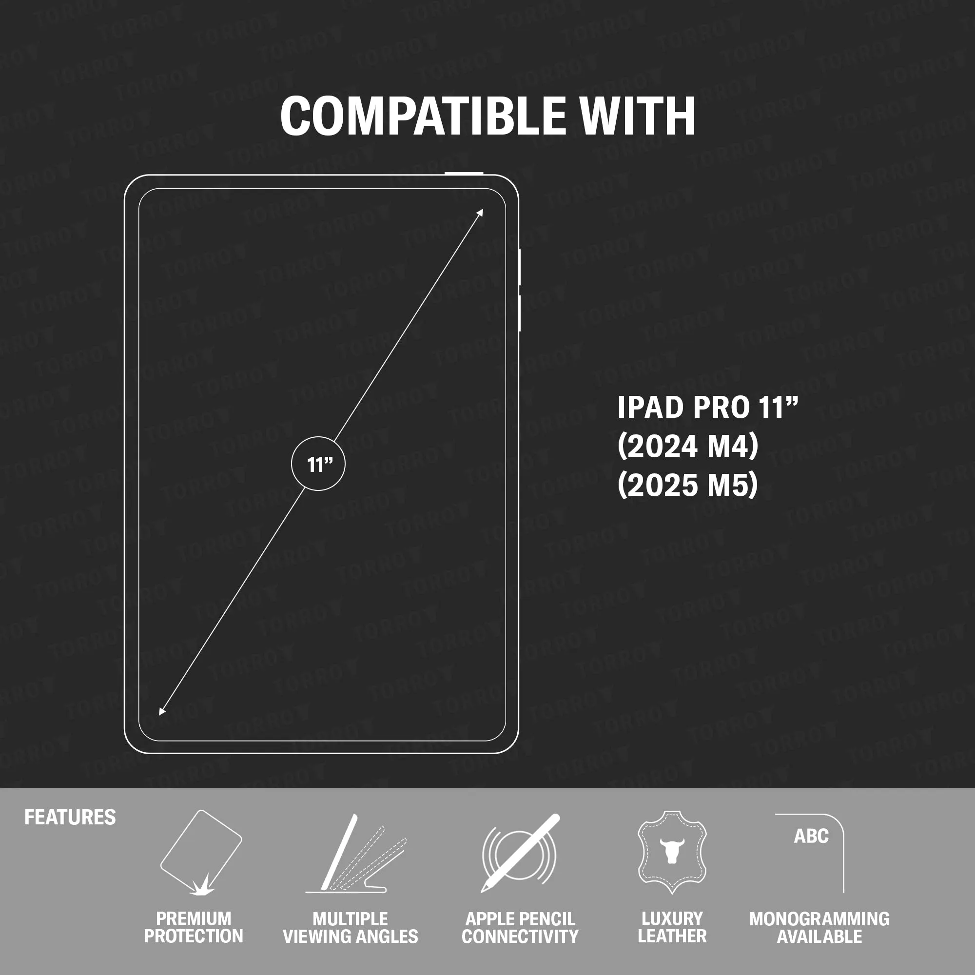 iPad Pro 11" Leather Case (M5/M4) sold by Torro product image thumbnail 5