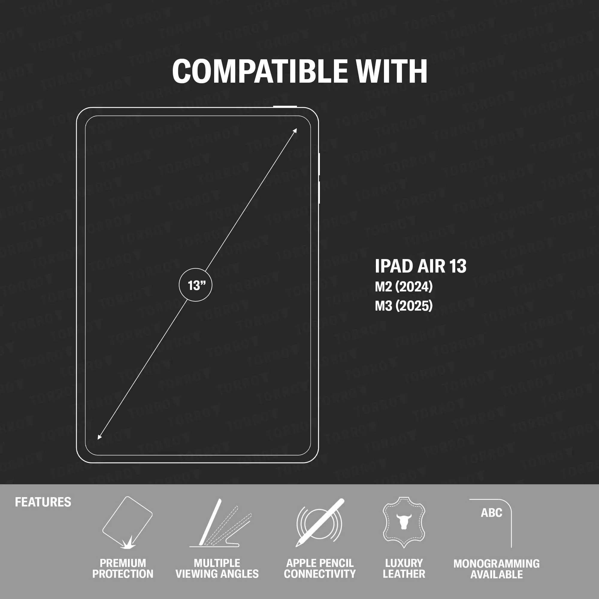 Apple iPad Air 13-inch Leather Case (M4 / M3 / M2) sold by Torro product image thumbnail 3