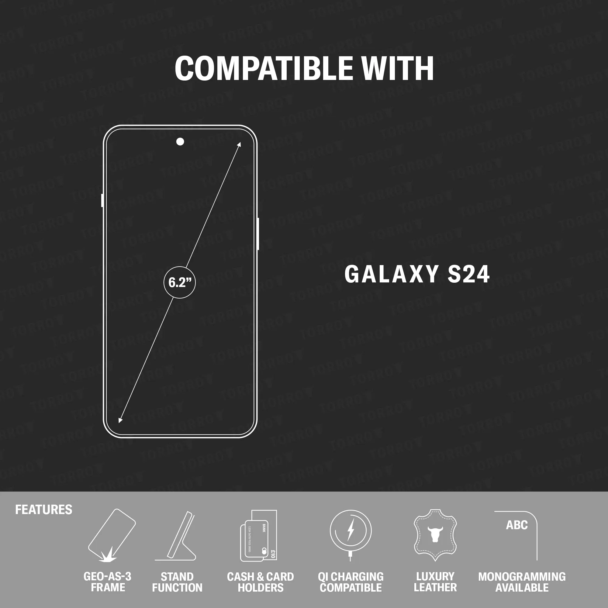 Galaxy S24 Leather Case (with Stand Function) sold by Torro product image thumbnail 3