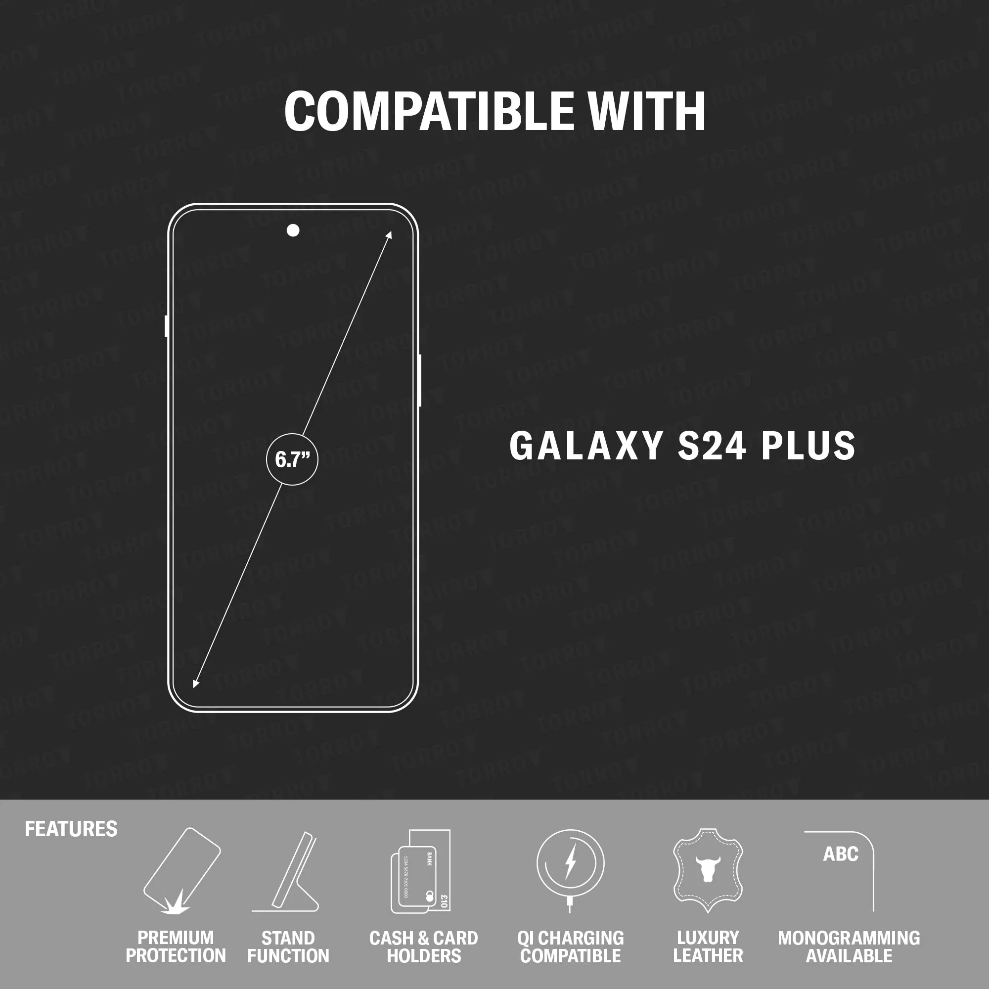 Galaxy S24+ Leather Case (with Stand Function) sold by Torro product image thumbnail 2