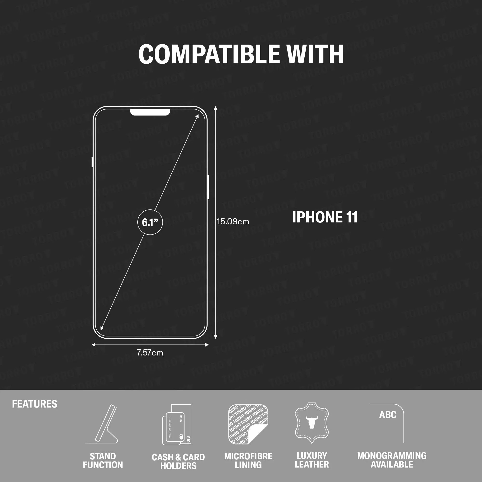 iPhone 11 Leather Case (with stand function) sold by Torro product image thumbnail 5