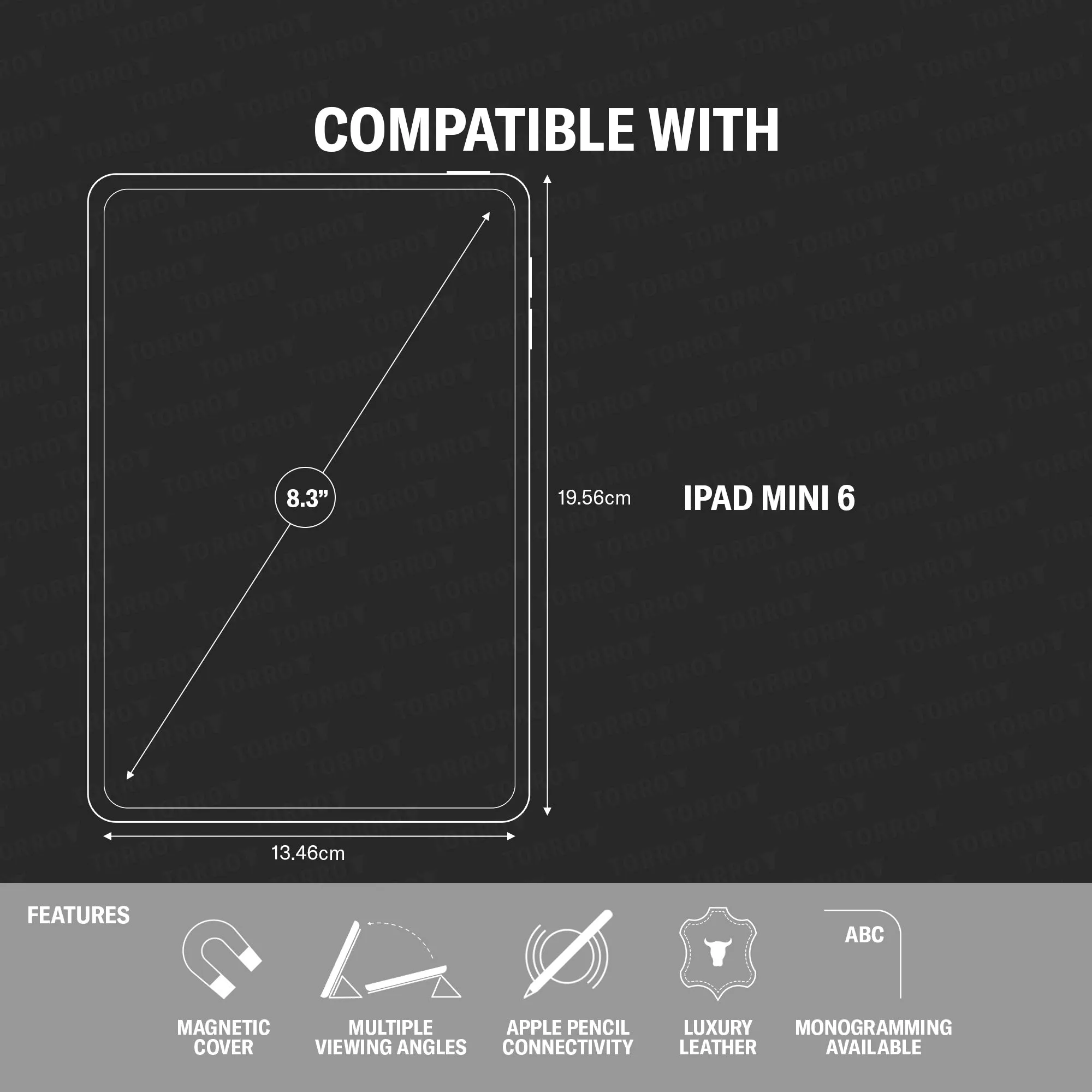 iPad Mini 6 Frameless Magnetic Leather Case (6th Gen, 2021) sold by Torro product image thumbnail 2