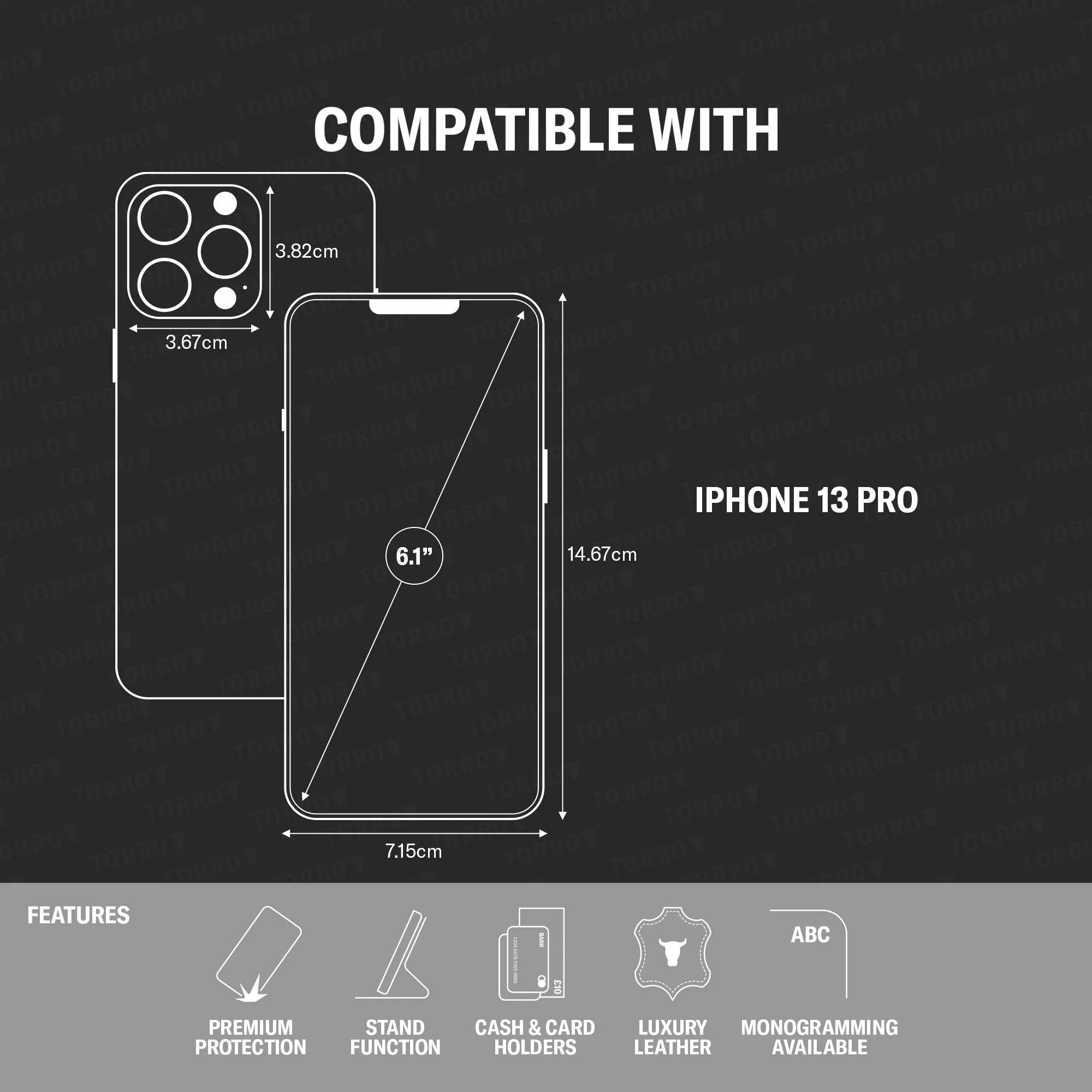 iPhone 13 Pro Leather Case (with stand function) sold by Torro product image thumbnail 4