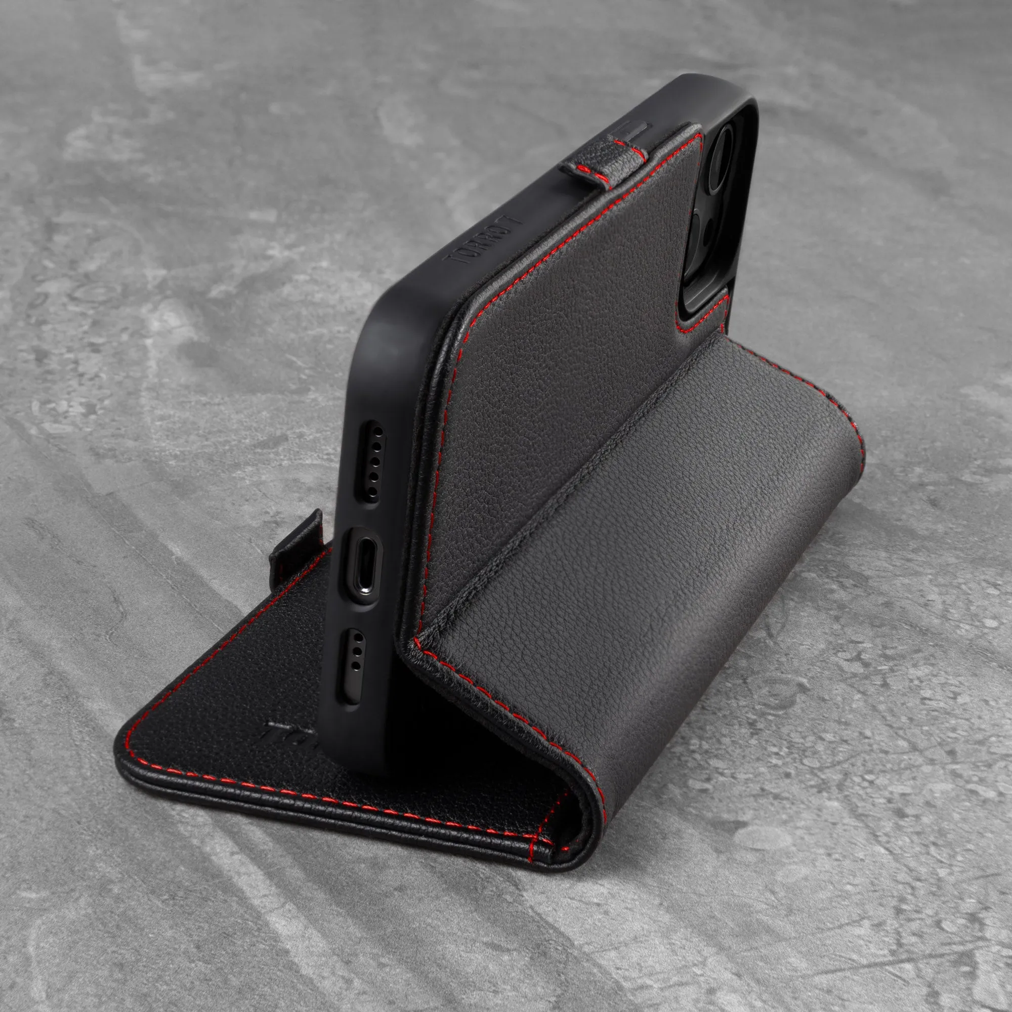 Apple iPhone 13 Mini Leather Wallet Case (with Stand function) sold by Torro product image thumbnail 4