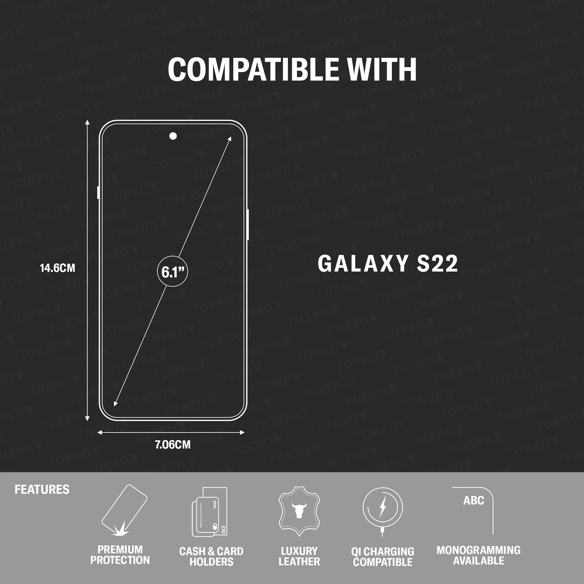 Samsung Galaxy S22 Leather Wallet Case (with stand function) sold by Torro product image thumbnail 2