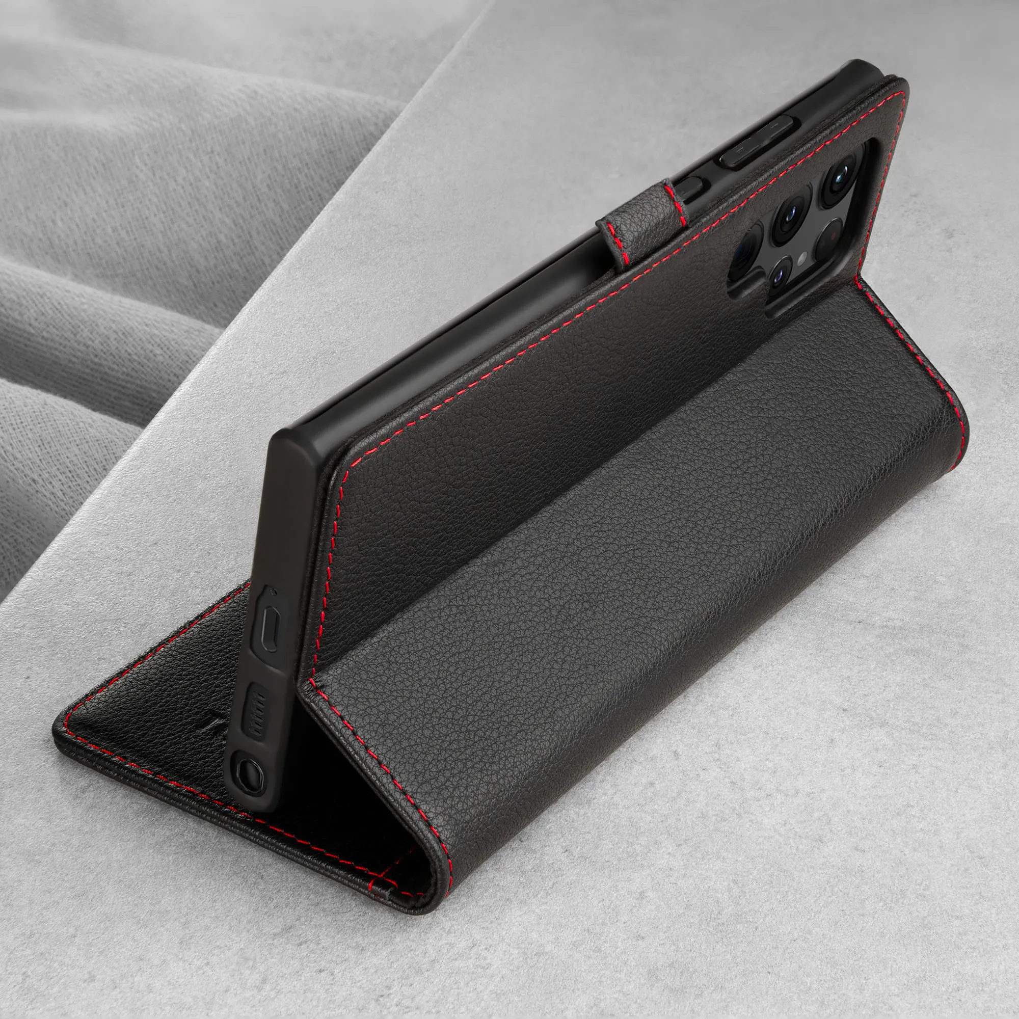 Samsung Galaxy S22 Ultra Leather Wallet Case (with Stand Function) sold by Torro product image thumbnail 4