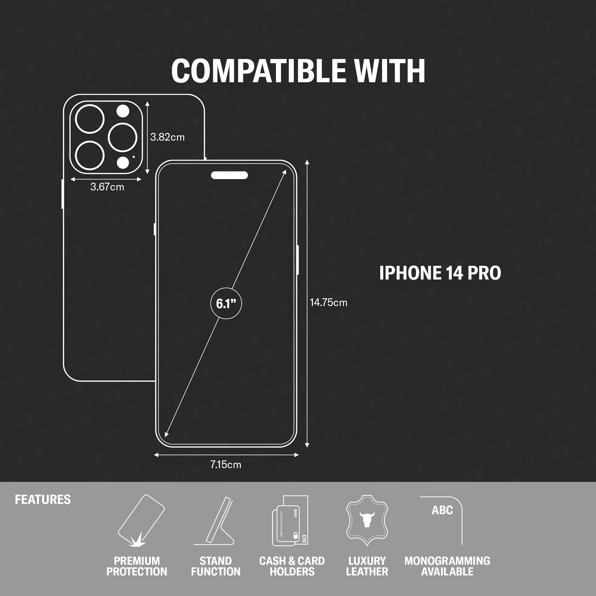 iPhone 14 Pro Leather Case (with stand function) sold by Torro product image thumbnail 4