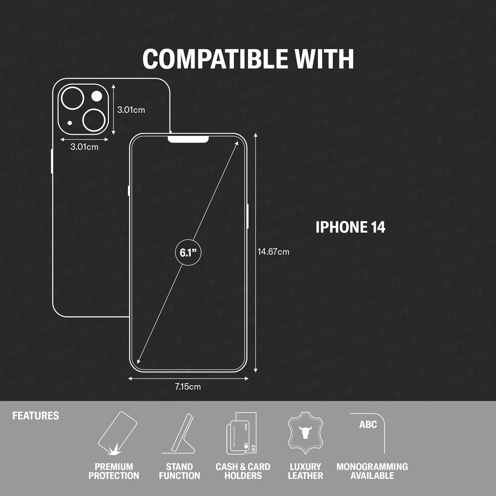 iPhone 14 Leather Case (with stand function) sold by Torro product image thumbnail 5