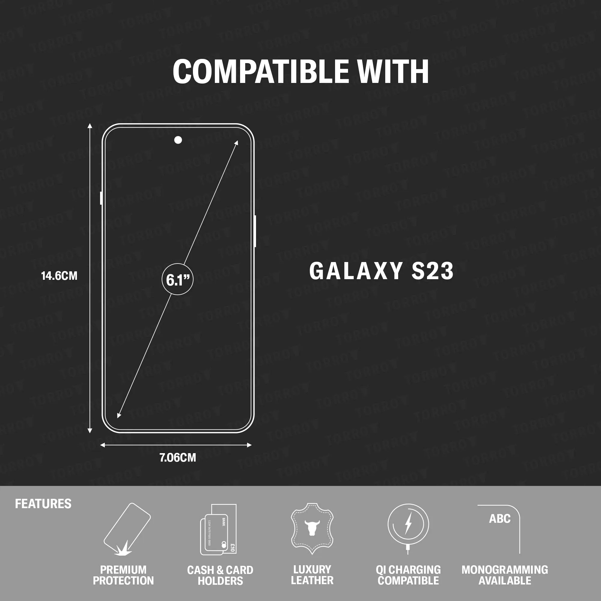 Samsung Galaxy S23 Leather Case (with Stand function) sold by Torro product image thumbnail 2