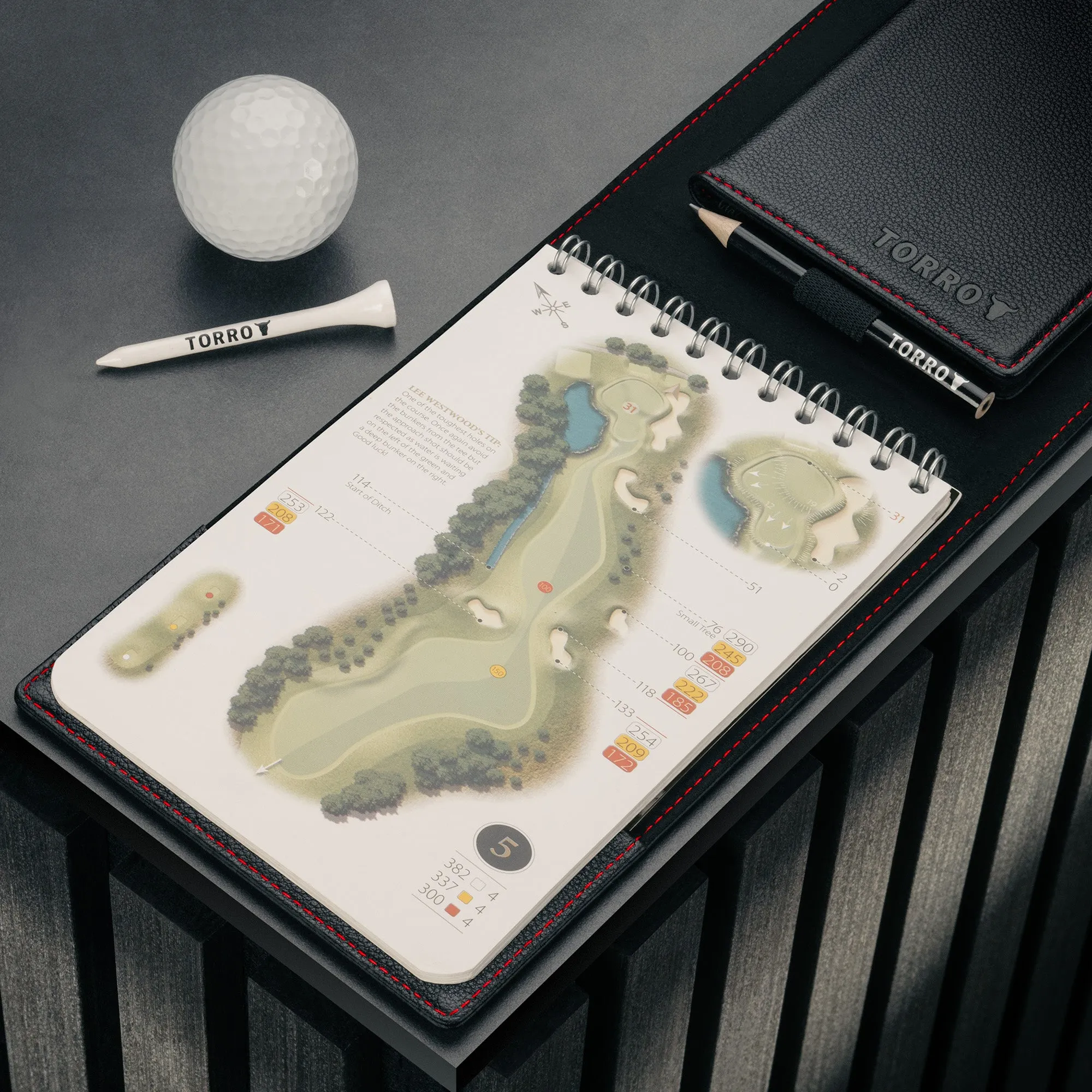 Leather Golf Scorecard Holder and Yardage Book Cover (PRO Edition) sold by Torro product image thumbnail 4