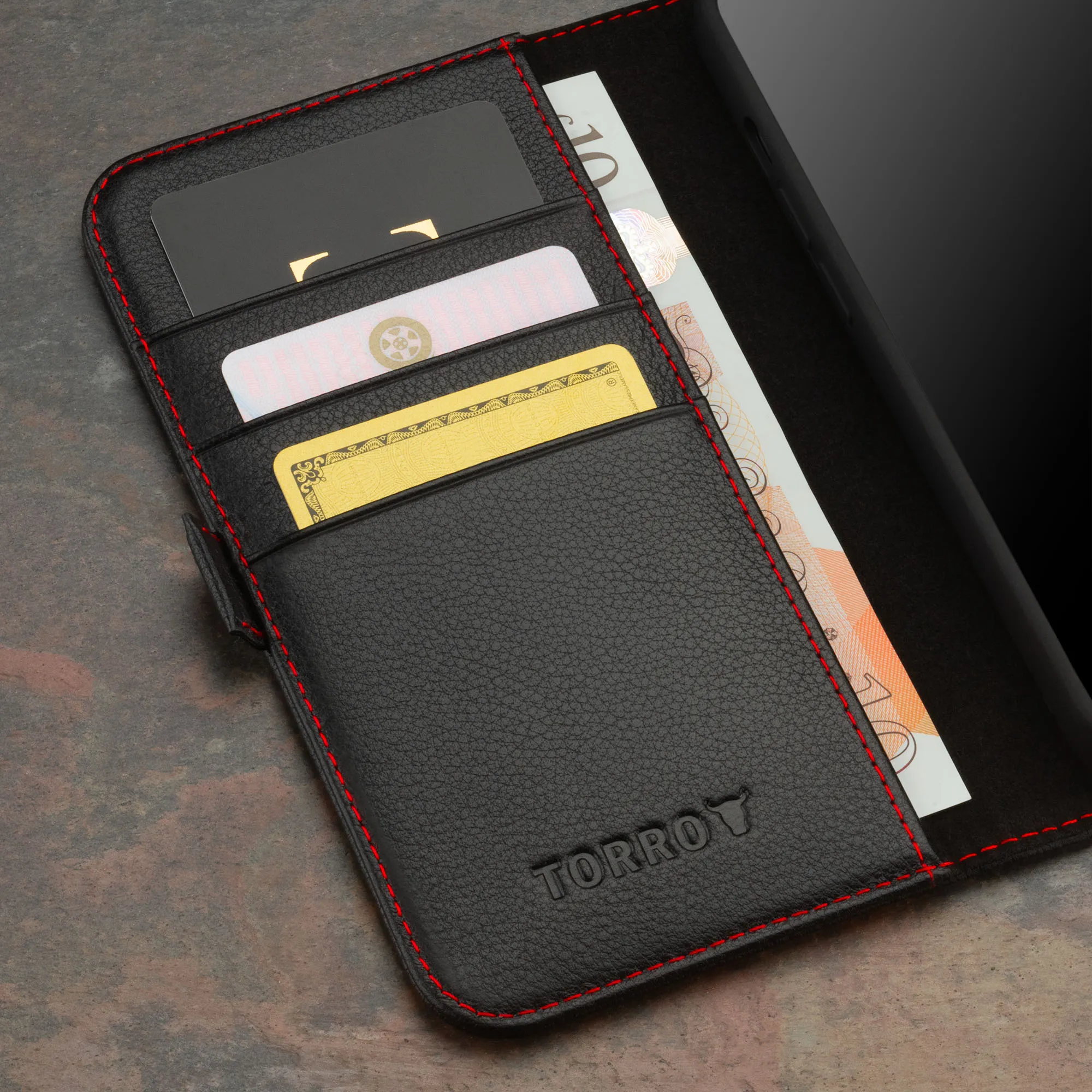 iPhone 15 Plus Leather Wallet Case (with Stand Function) sold by Torro product image thumbnail 5