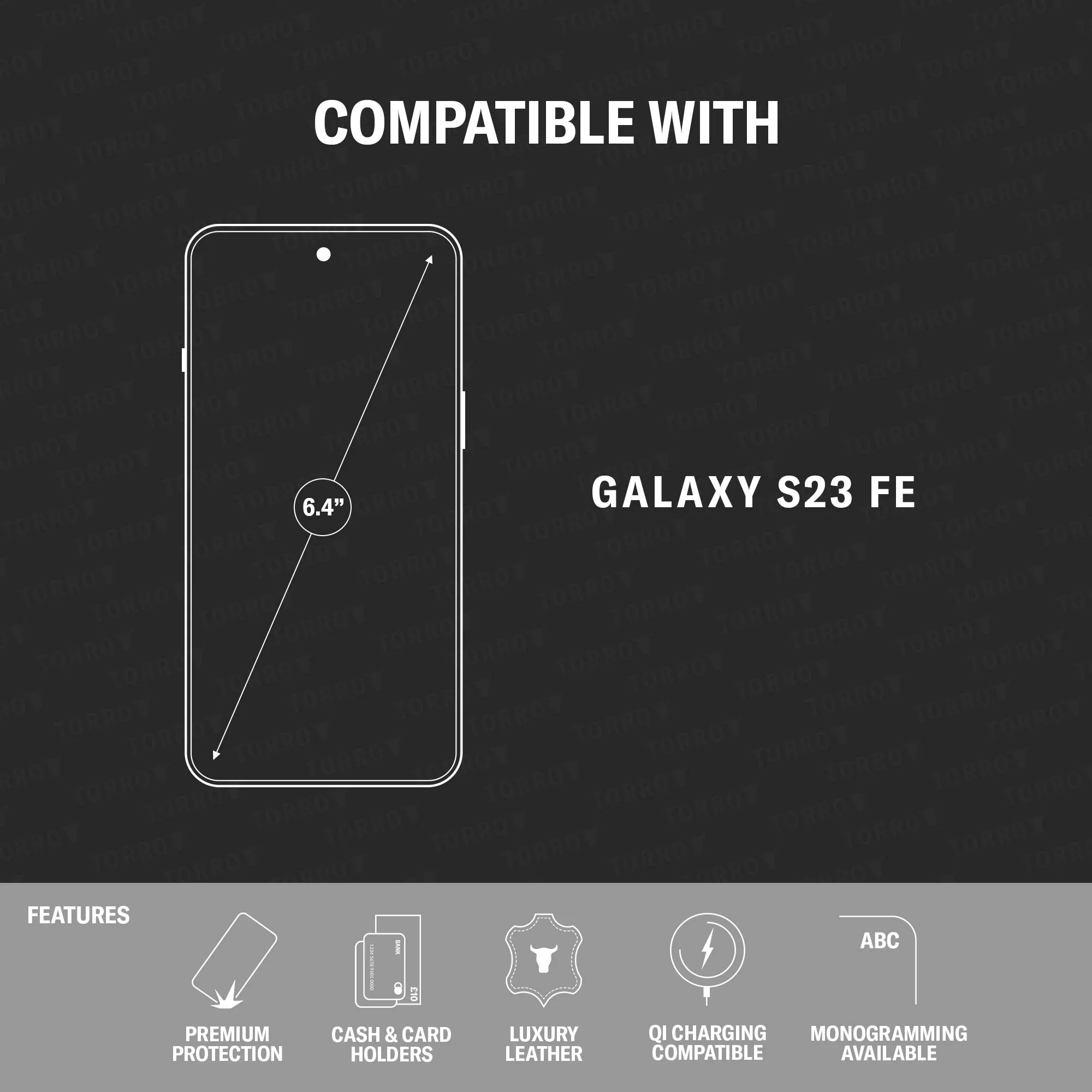 Galaxy S23 FE Leather Case (with stand function) sold by Torro product image thumbnail 2