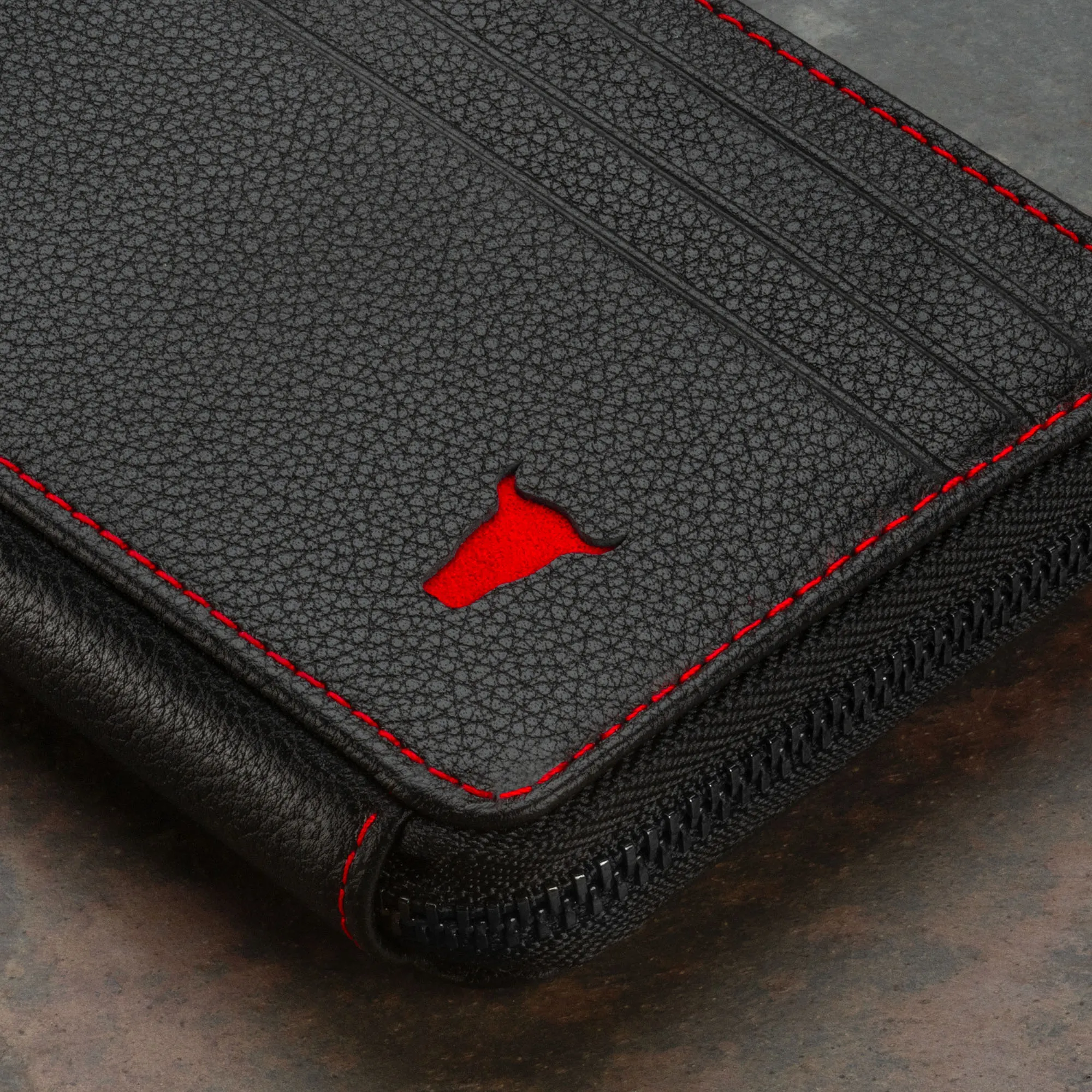 Leather Zipped Coin Purse with Card Holder sold by Torro product image thumbnail 5