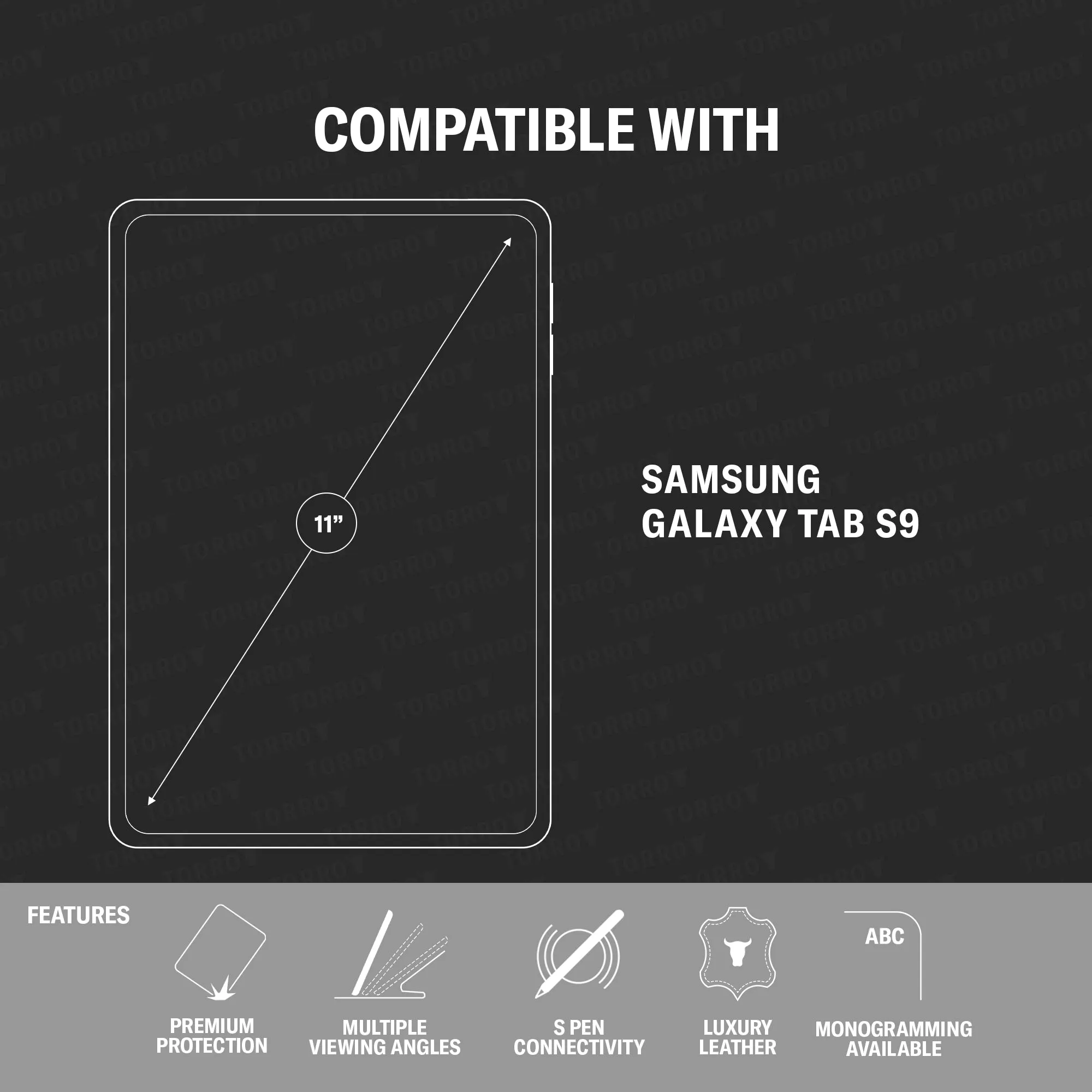 Samsung Galaxy Tab S9 Leather Case sold by Torro product image thumbnail 2