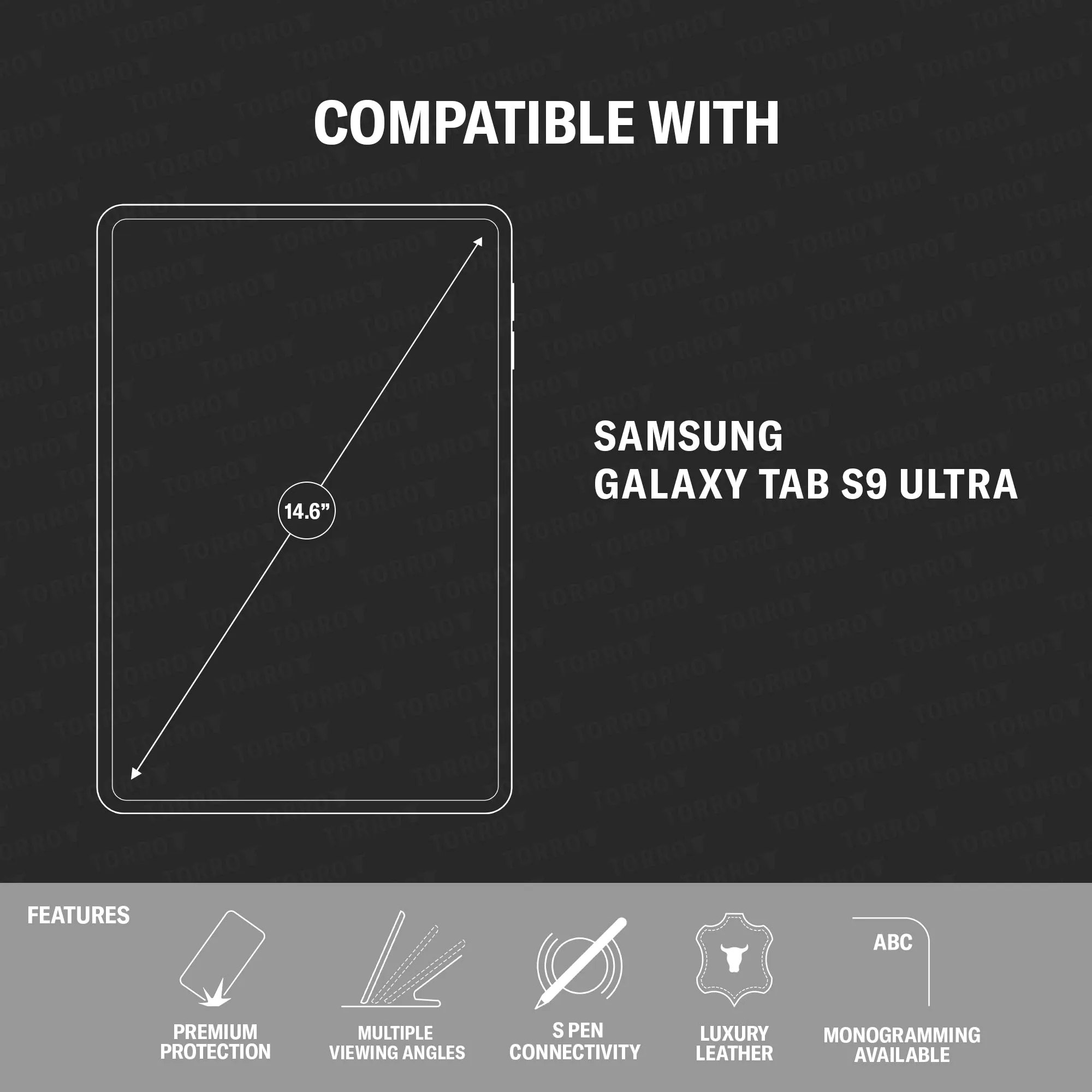 Samsung Galaxy Tab S9 Ultra Leather Case sold by Torro product image thumbnail 2