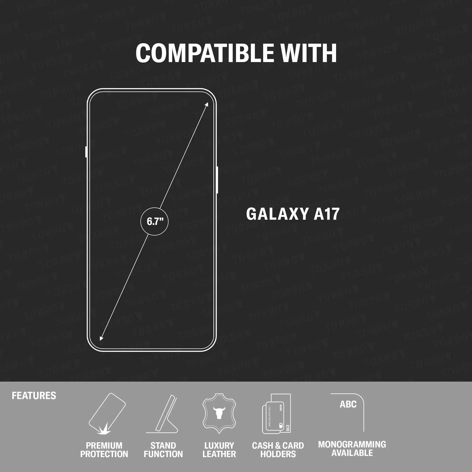 Galaxy A17 Leather Case (with Stand Function) sold by Torro product image thumbnail 2