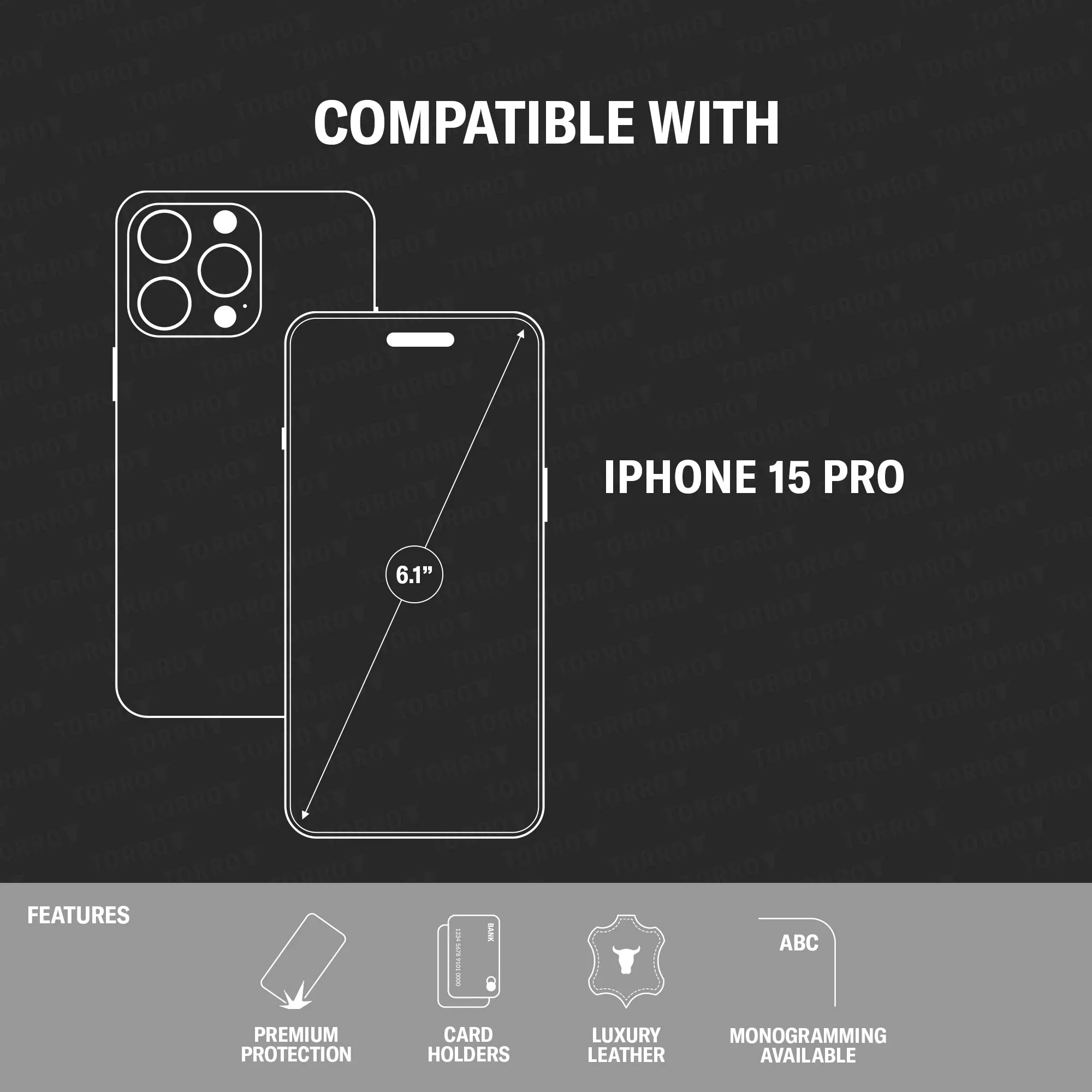 iPhone 15 Pro Leather Flip Case (MagSafe Charging) sold by Torro product image thumbnail 2