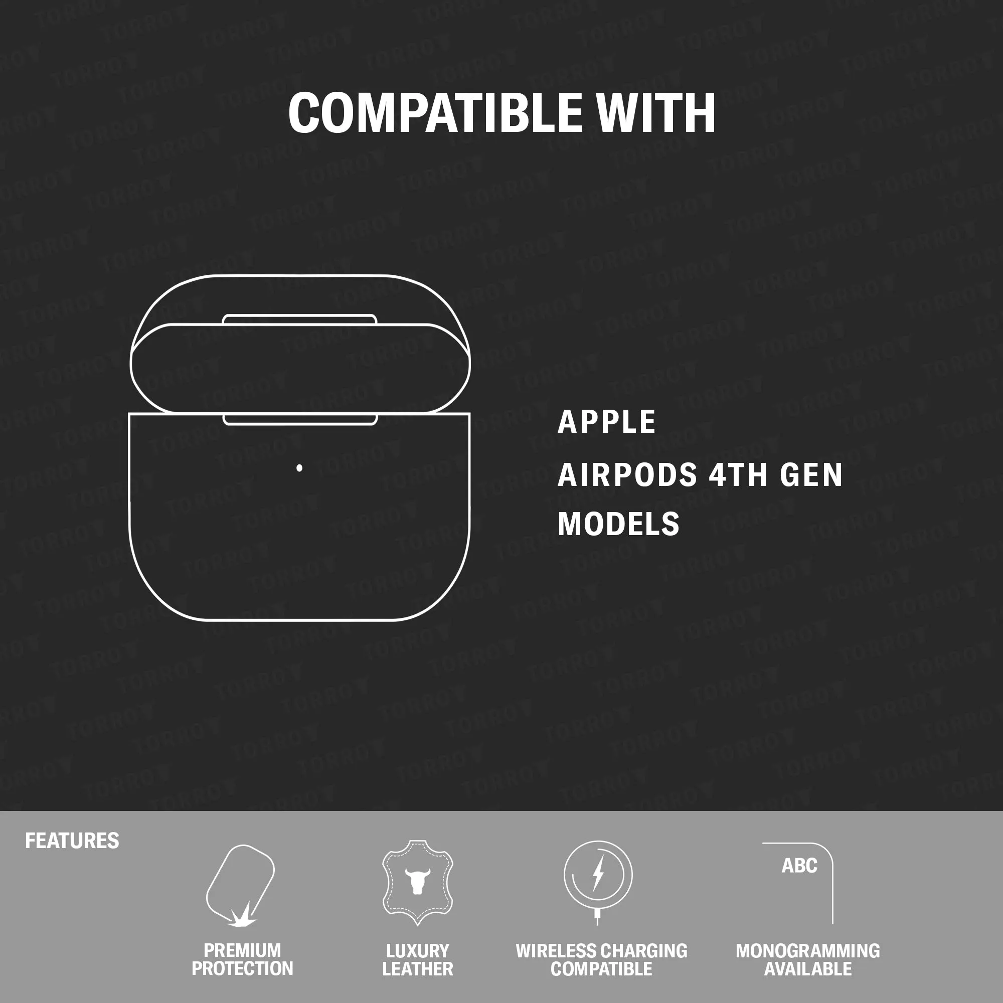 Apple AirPods Leather Case (4th Gen) sold by Torro product image thumbnail 3