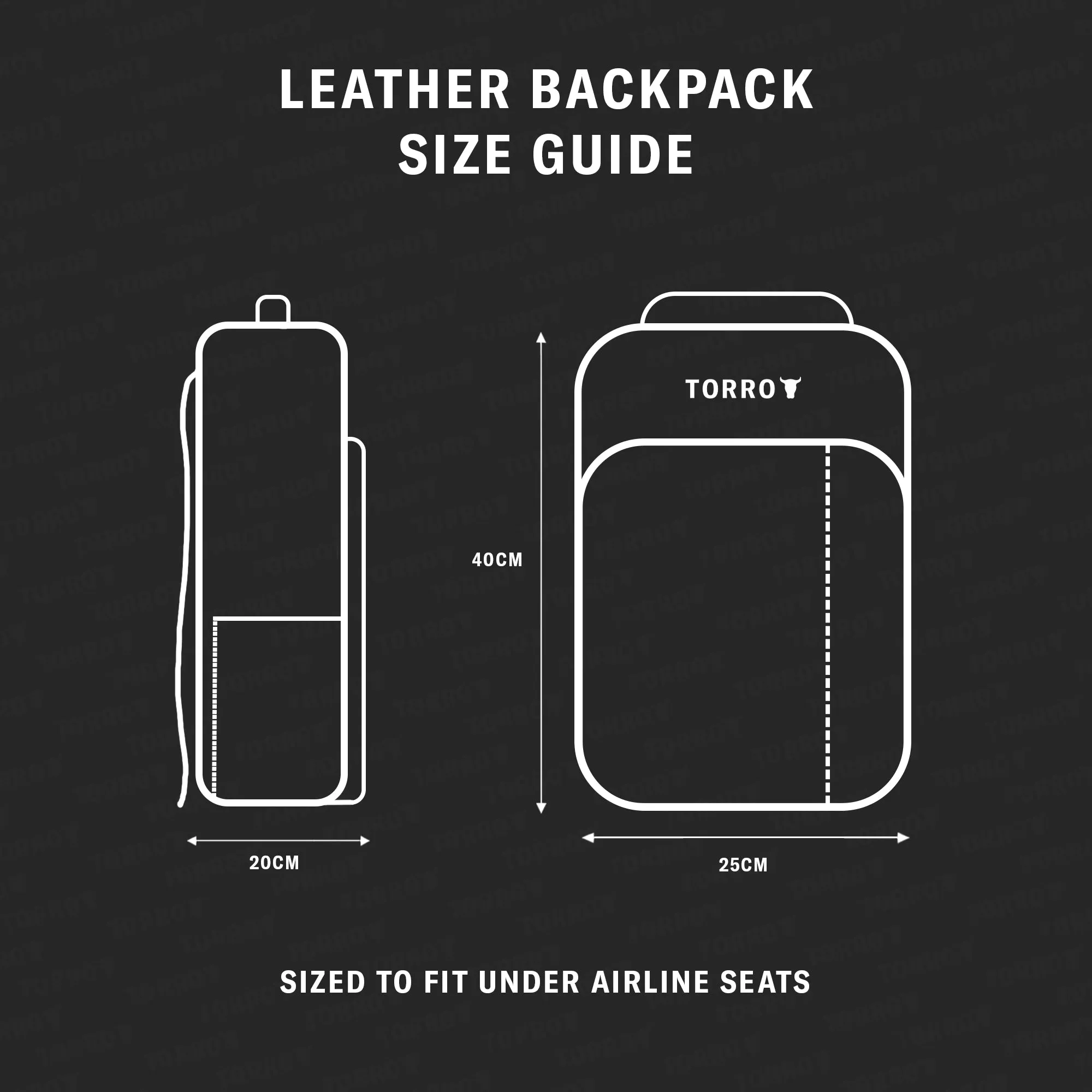 Leather Backpack (with adjustable shoulder strap) sold by Torro product image thumbnail 3