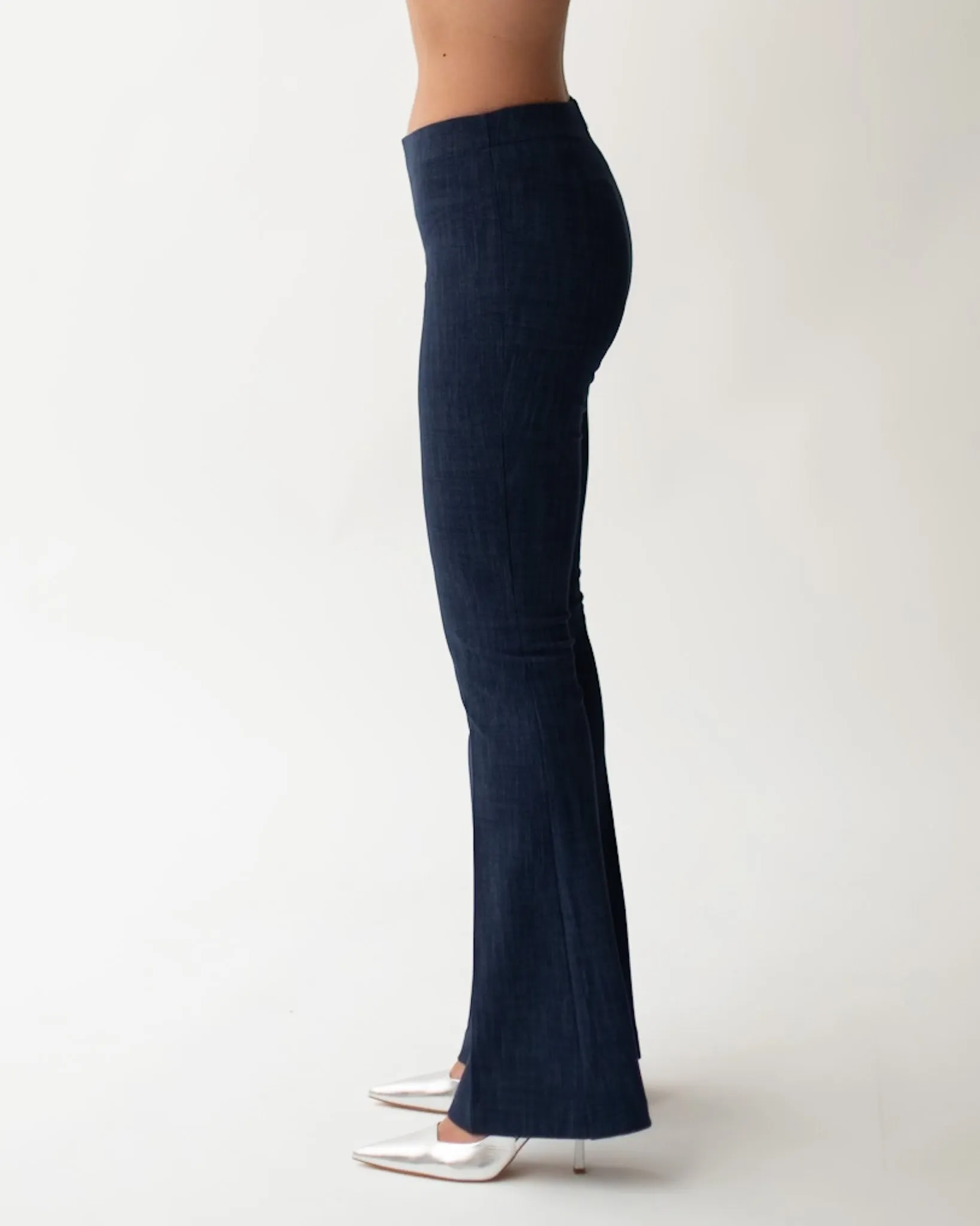 Pantaloni a zampa in punto stoffa effetto denim - Morales sold by Hope Fashion product image thumbnail 2