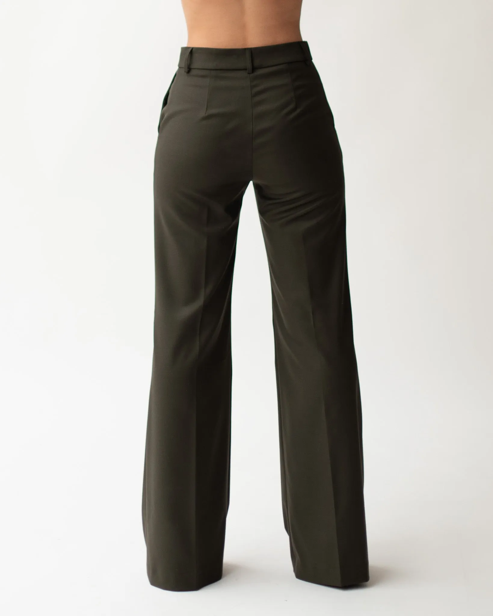 Pantaloni palazzo vita alta in fresco lana - Roberts sold by Hope Fashion product image thumbnail 3