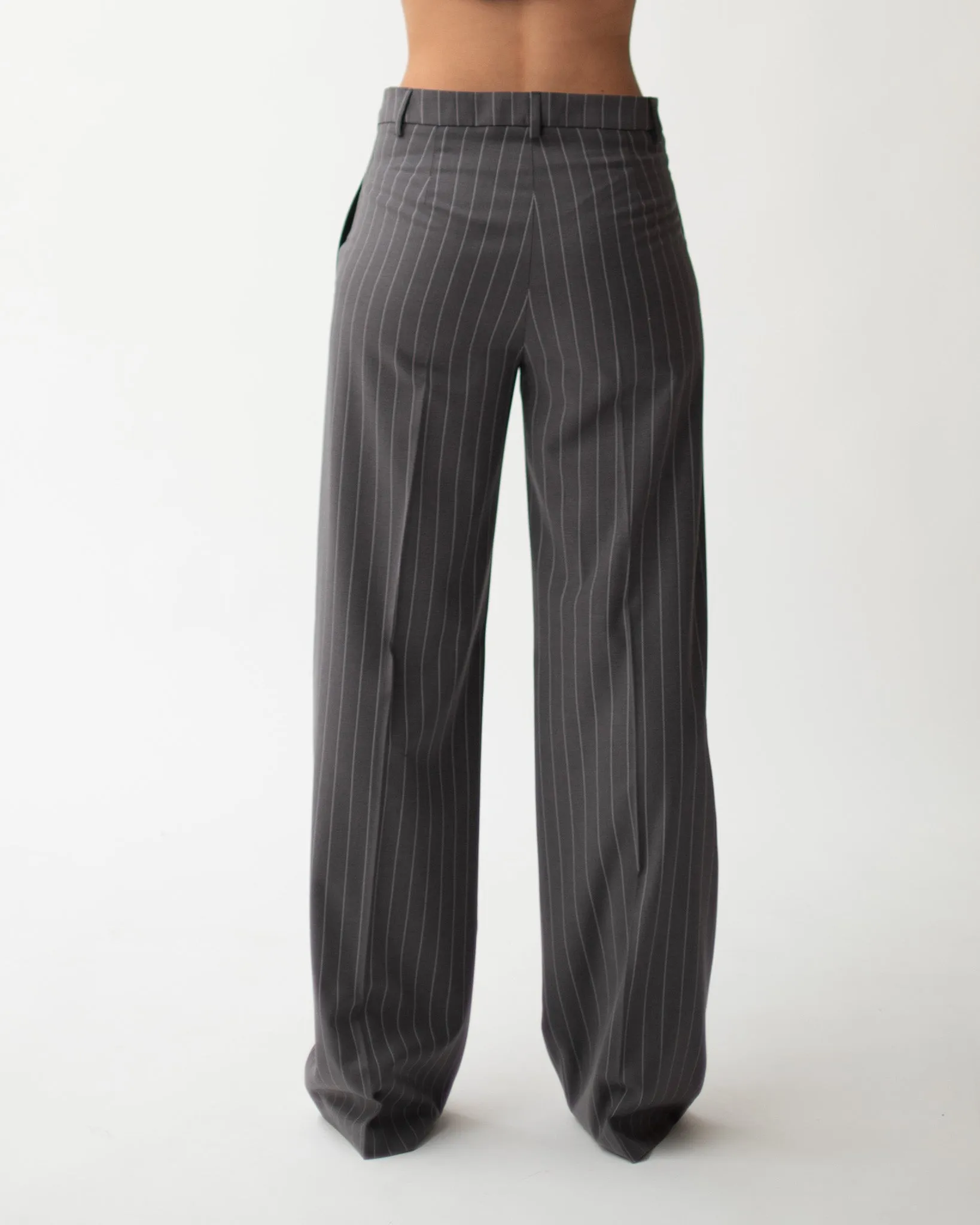 Pantaloni palazzo in mano lana gessati - Preston sold by Hope Fashion product image thumbnail 3