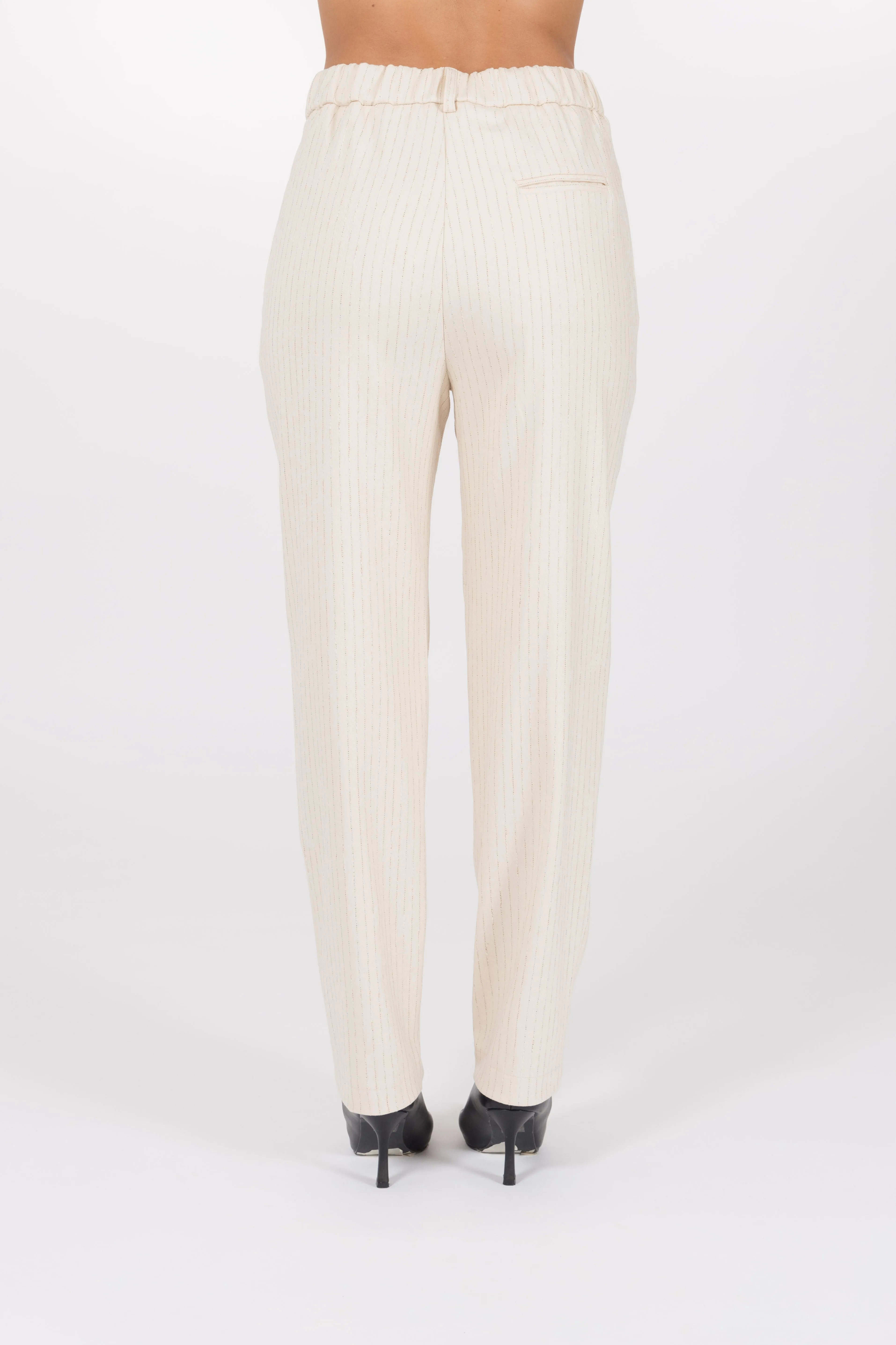 Pantaloni gessati con tasche a filo passanti e taschino sul retro - Sportello sold by Hope Fashion product image thumbnail 3