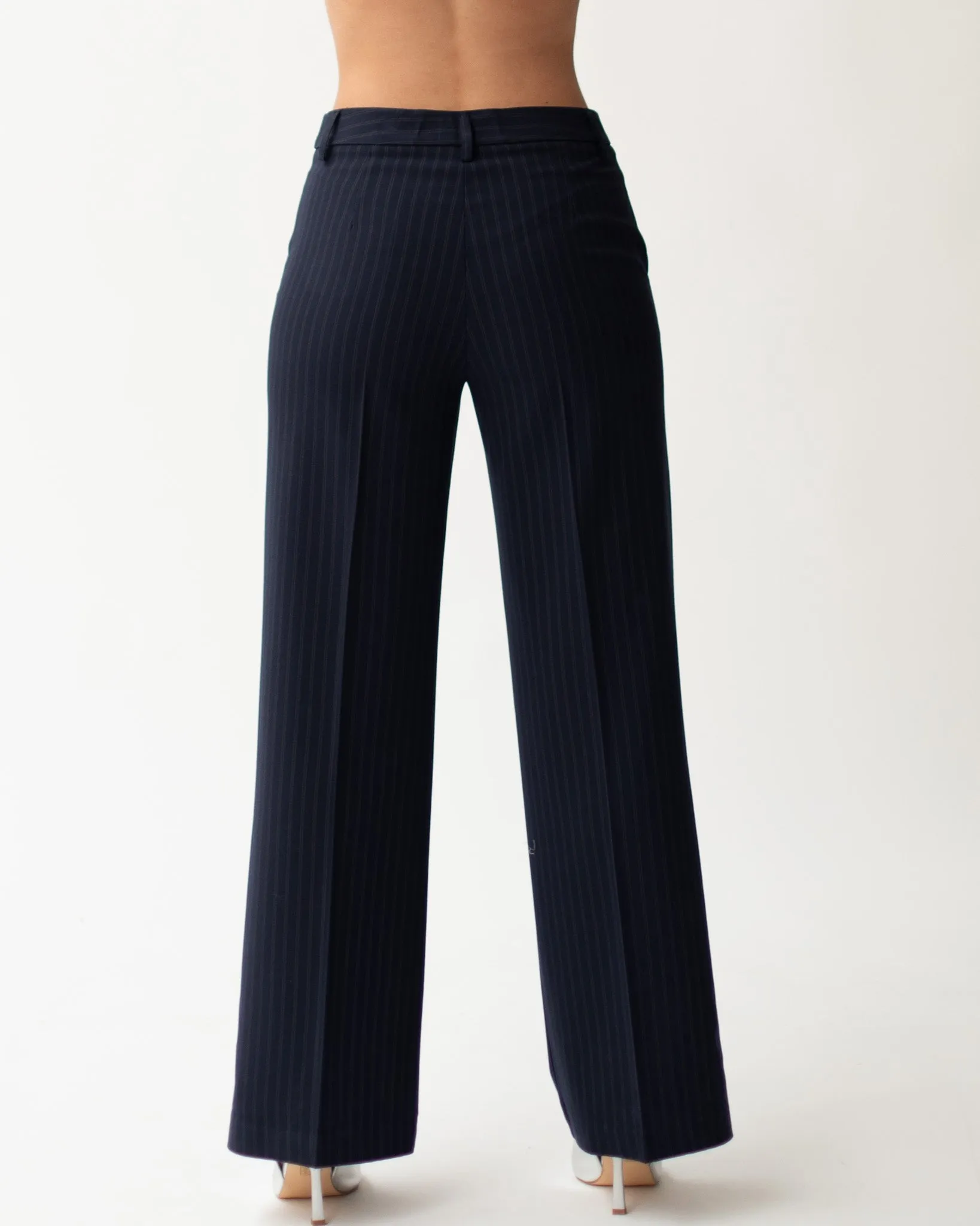 Pantaloni gamba larga in fresco lana gessata - Sulmona sold by Hope Fashion product image thumbnail 3