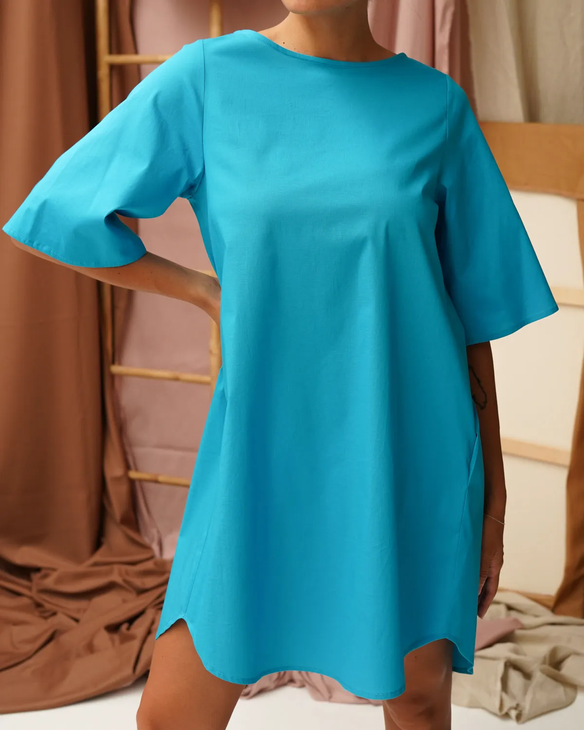 Abito stondato al fondo con manica 3/4 - Margherita sold by Hope Fashion product image thumbnail 4