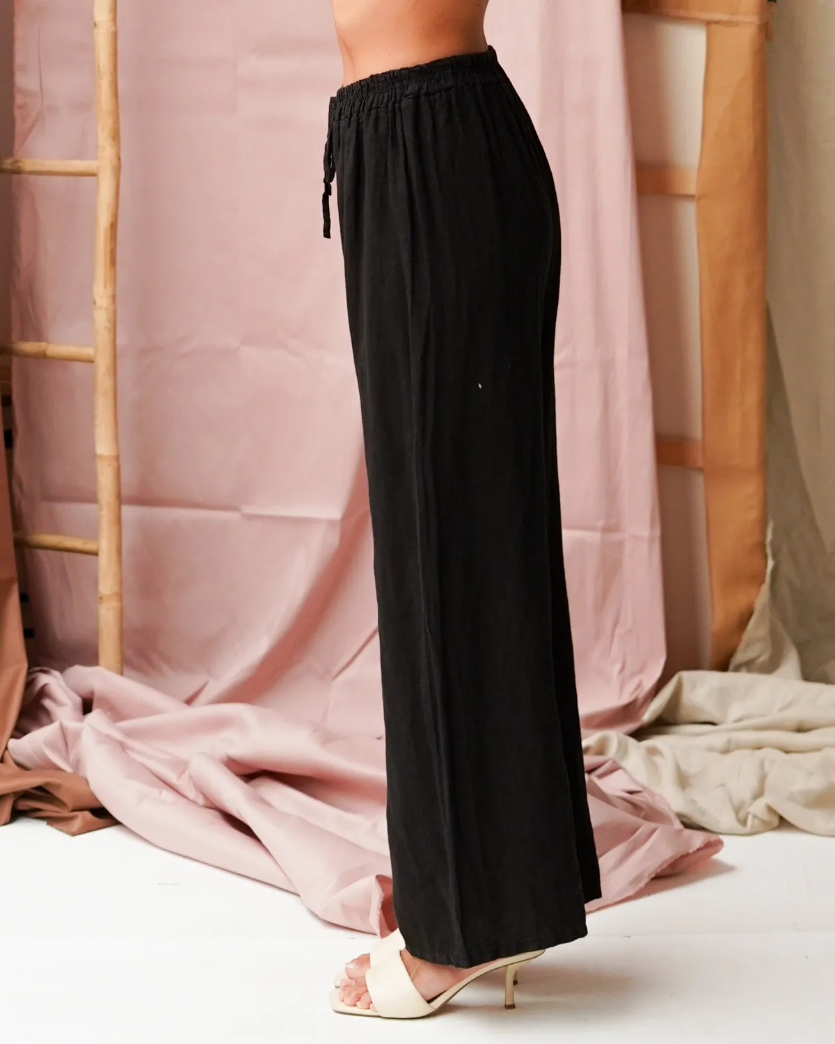 Pantalone con Elastico e Coulisse in 100% Lino – Galletti sold by Hope Fashion product image thumbnail 3