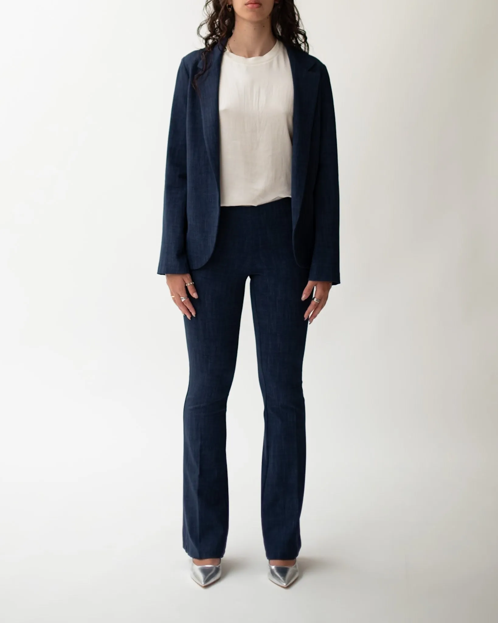 Giacca aperta slim fit in punto stoffa effetto denim - Willis sold by Hope Fashion product image thumbnail 3