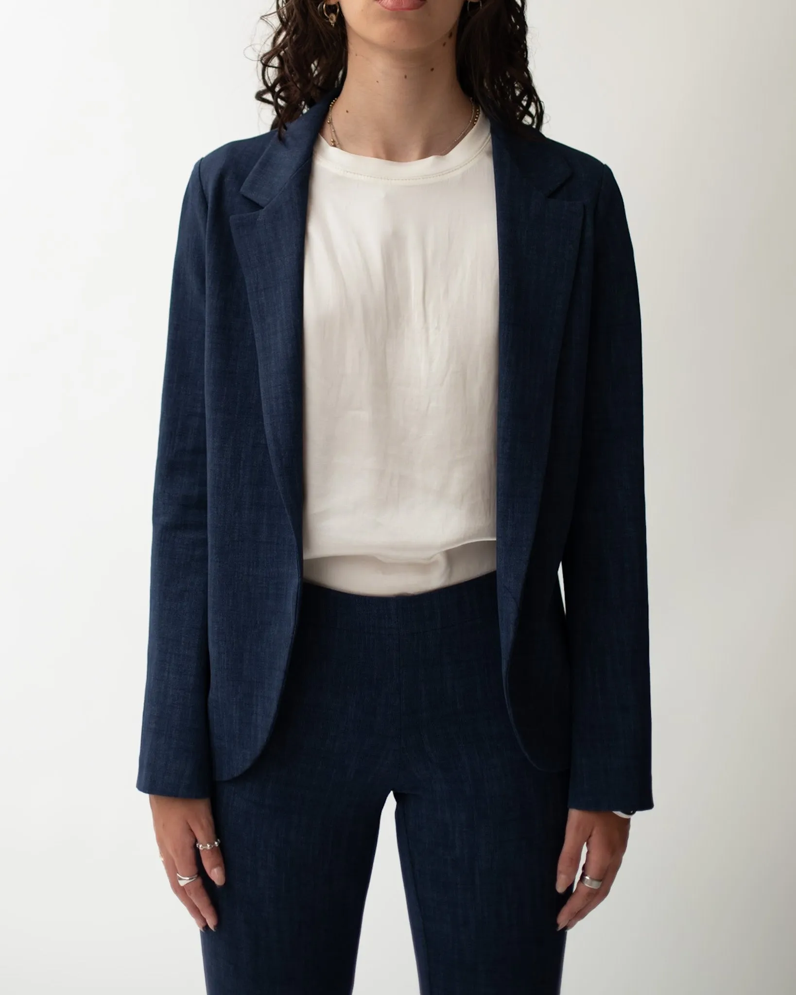 Giacca aperta slim fit in punto stoffa effetto denim - Willis sold by Hope Fashion