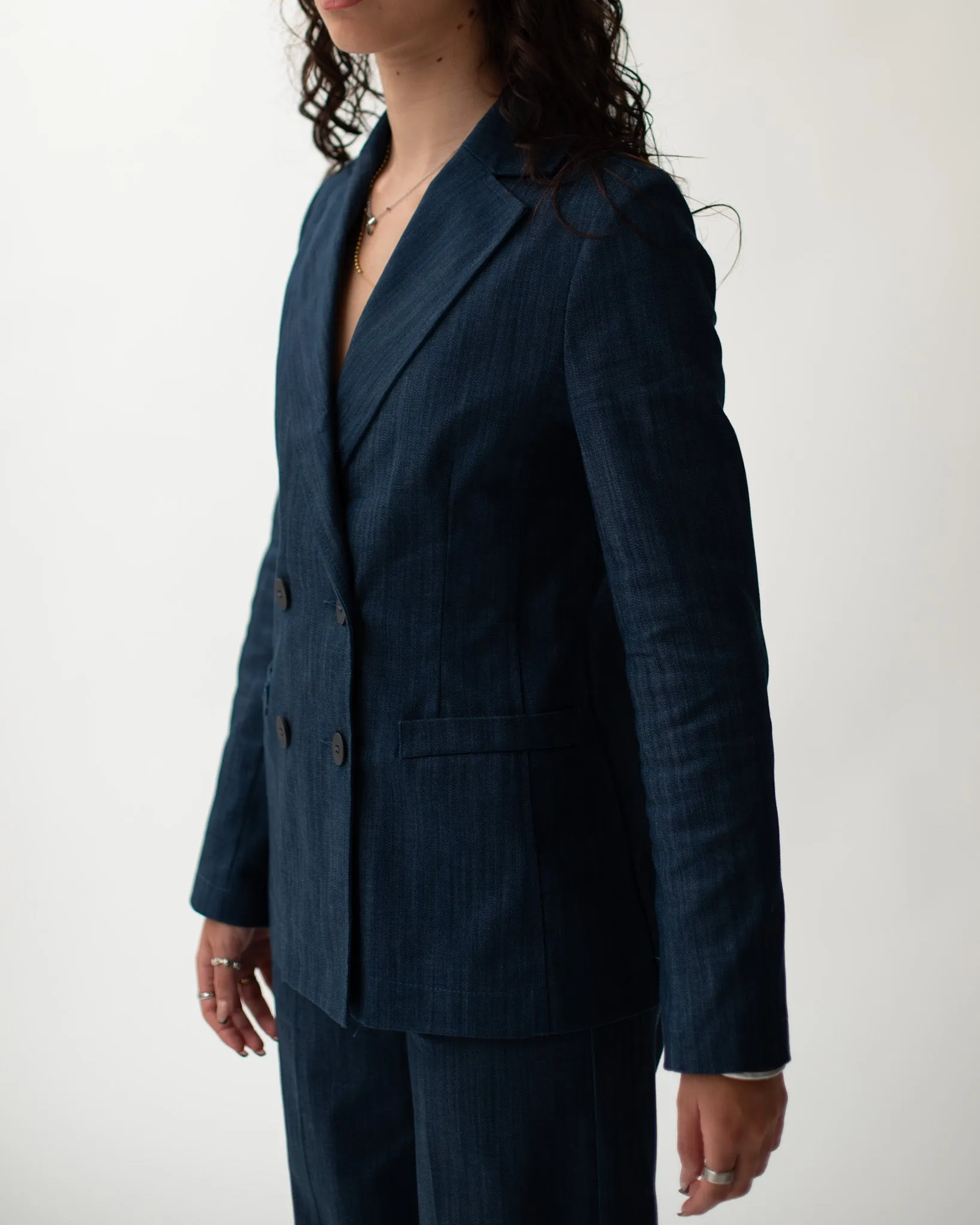 Giacca doppio petto in denim stretch - Guatapè sold by Hope Fashion product image thumbnail 2