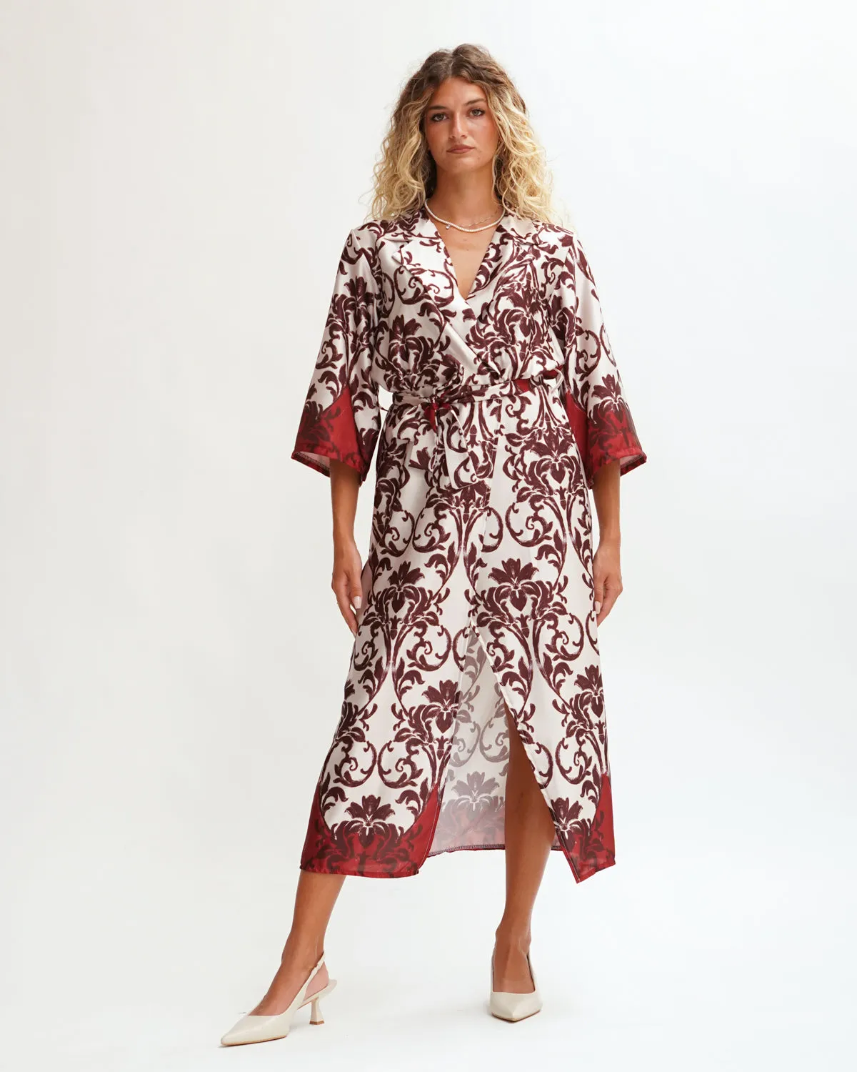 Abito kimono incrociato in tessuto - Tomovic sold by Hope Fashion