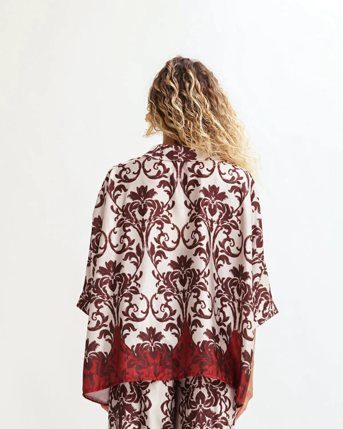 Coordinato in raso leggero fermo fantasia bicolor - Taddeo sold by Hope Fashion product image thumbnail 4