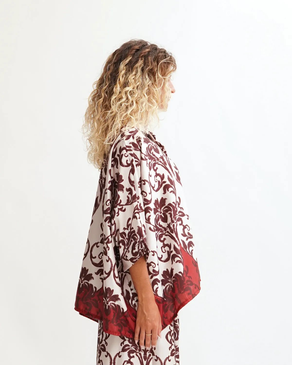 Coordinato in raso leggero fermo fantasia bicolor - Taddeo sold by Hope Fashion product image thumbnail 3