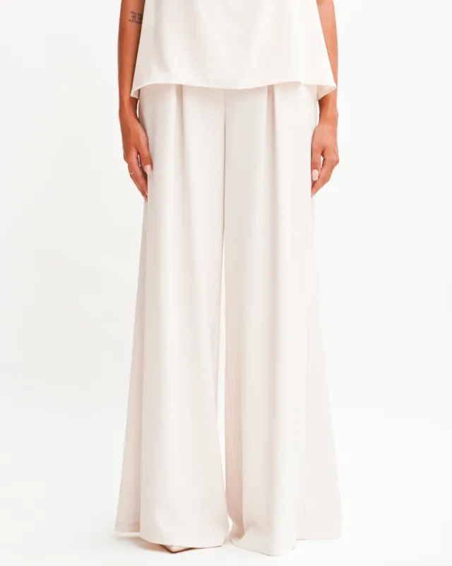Pantaloni palazzo con pence in cady crepe - Kosice sold by Hope Fashion